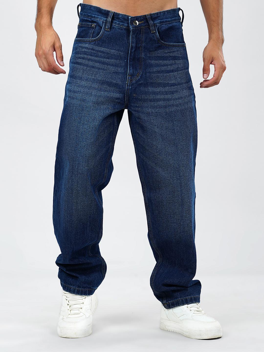 Huxley Denim Blue Baggy Fit Jeans