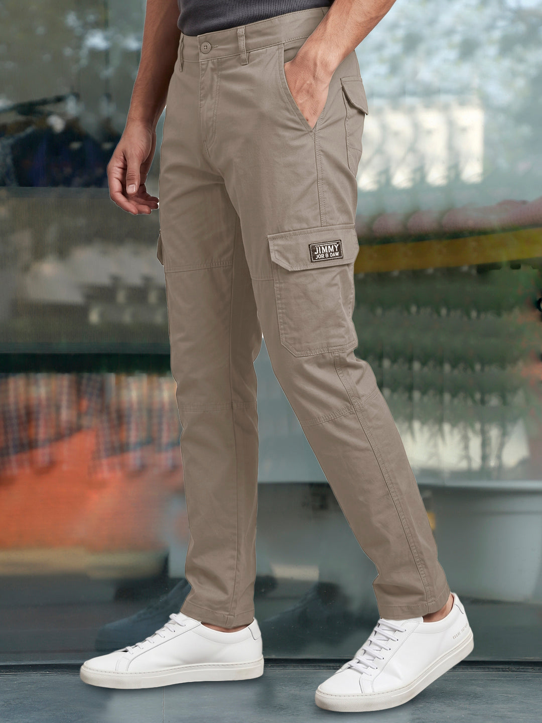 Harlow Hues Tan Cotton Cargo