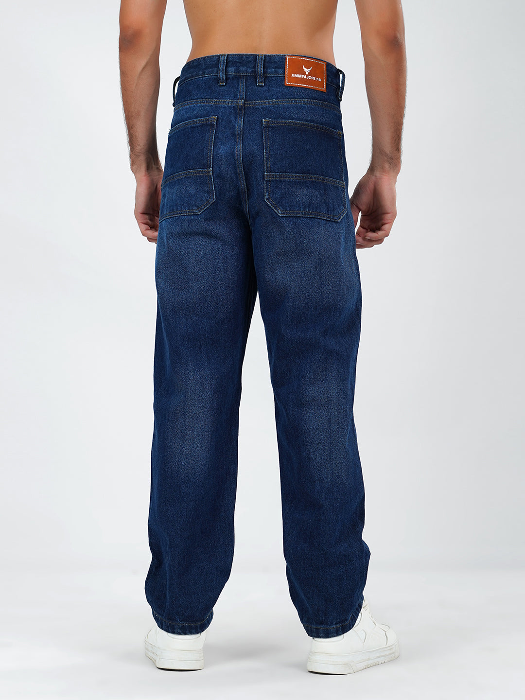Huxley Denim Blue Baggy Fit Jeans