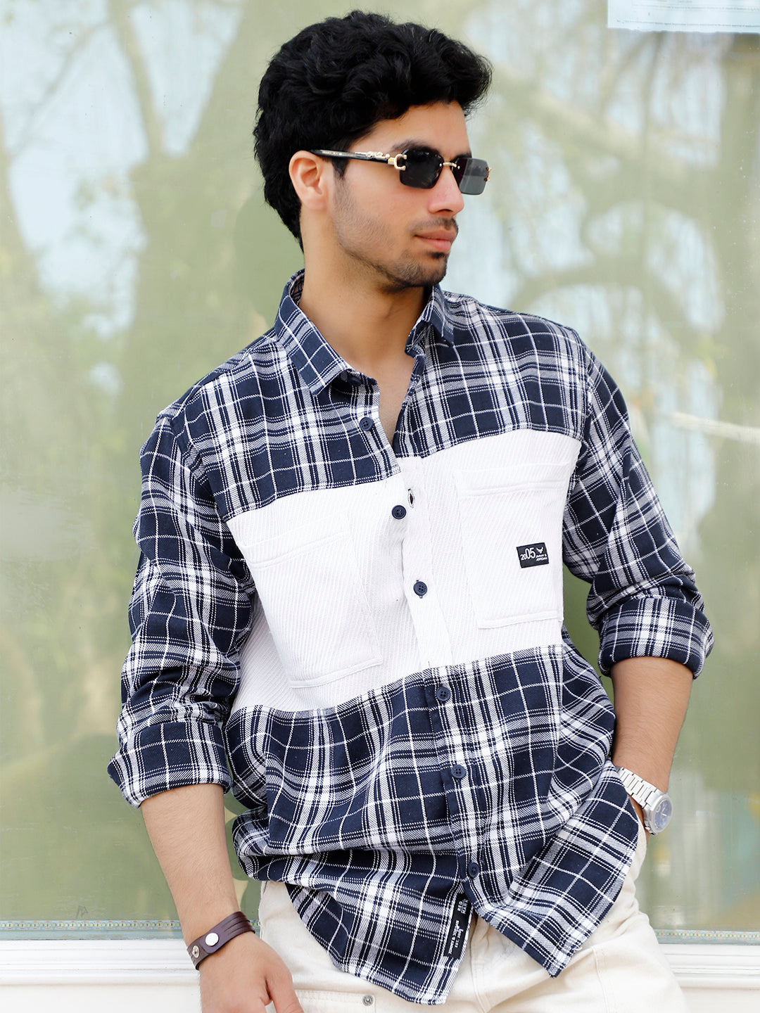 Thunderbird Spruce Blue Check Full Shirt