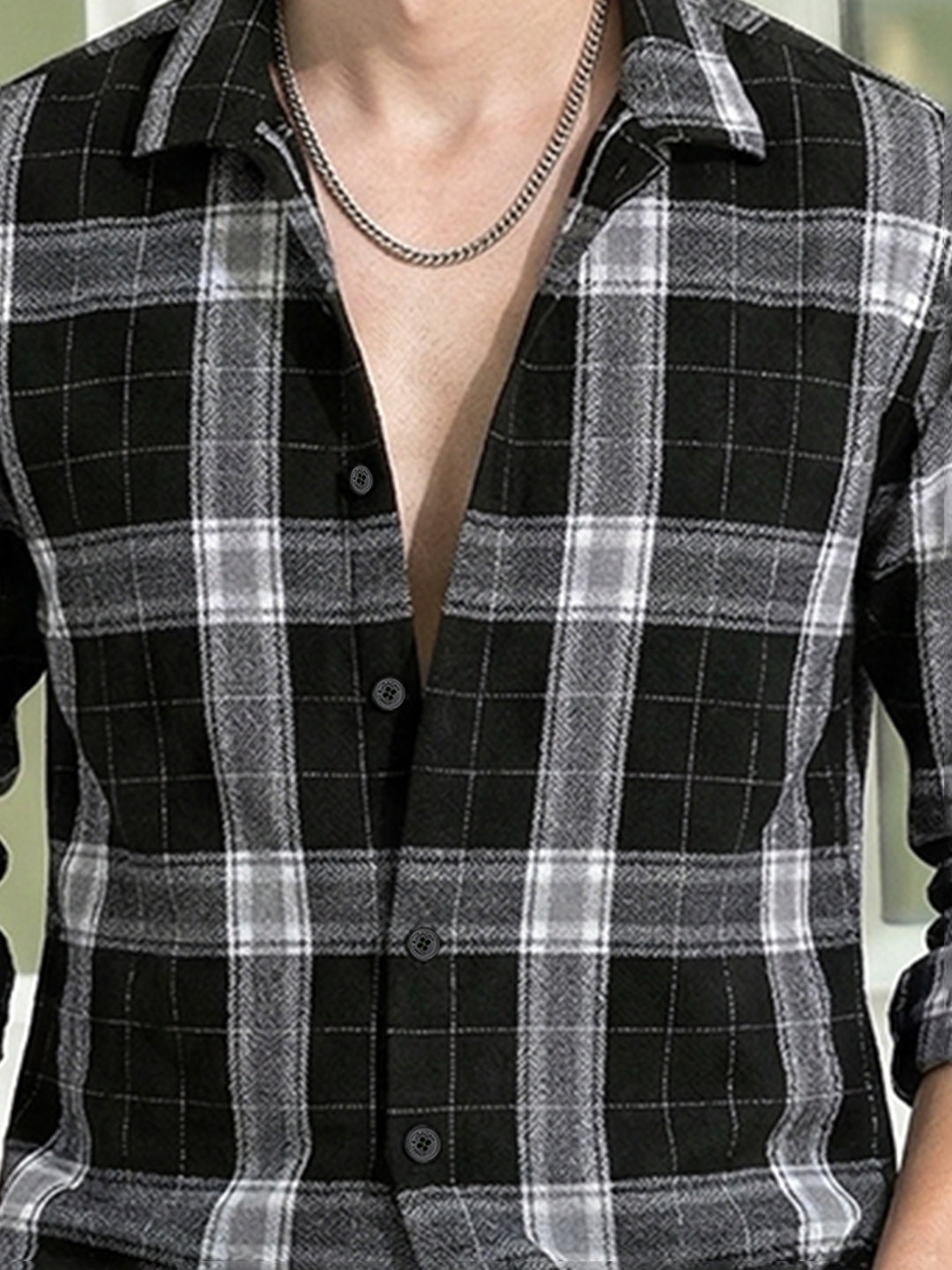 Bloom State Revan Black Check Shirt