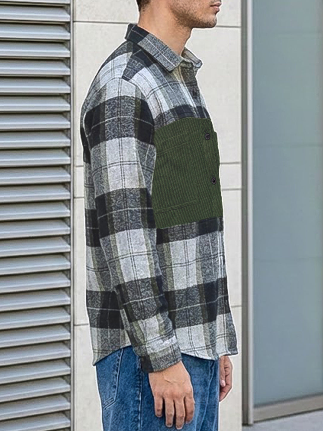 Thunderbird Basil Green Check Full Sleeve Shirt