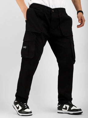 Burner Plus size Black Cotton Cargo