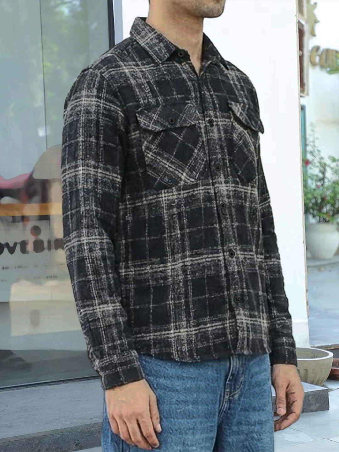 Daytona Black Check Full Sleeve Shirt