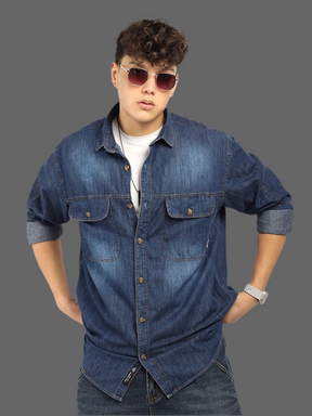 Skyline Stitches Blue Denim Shirt