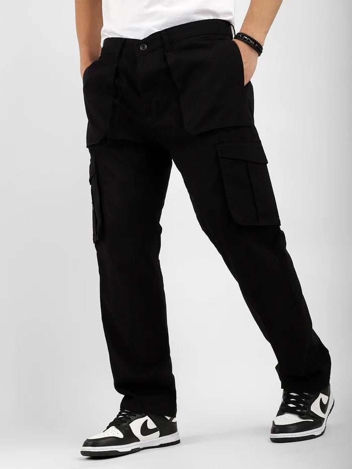 Burner Plus size Black Cotton Cargo