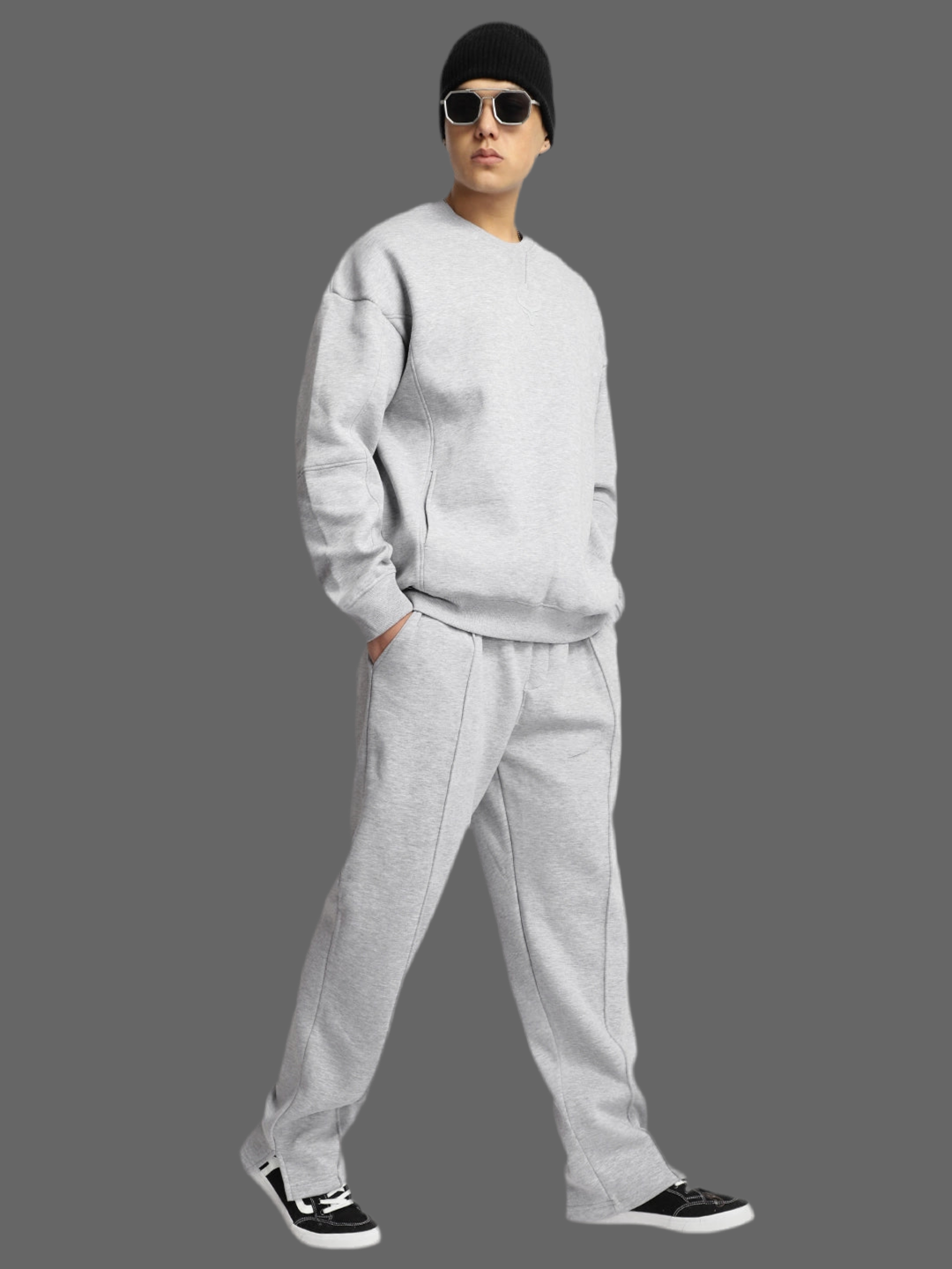 Urban Vanguard Grey Fleece Track Suit Pro