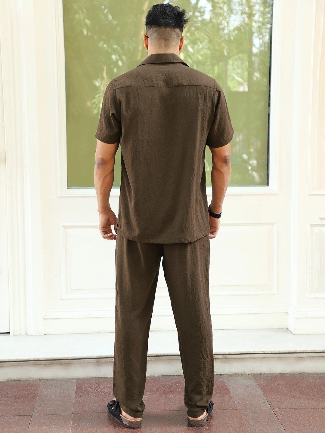 Linen Atlantica Dark Brown Co-Ord Set