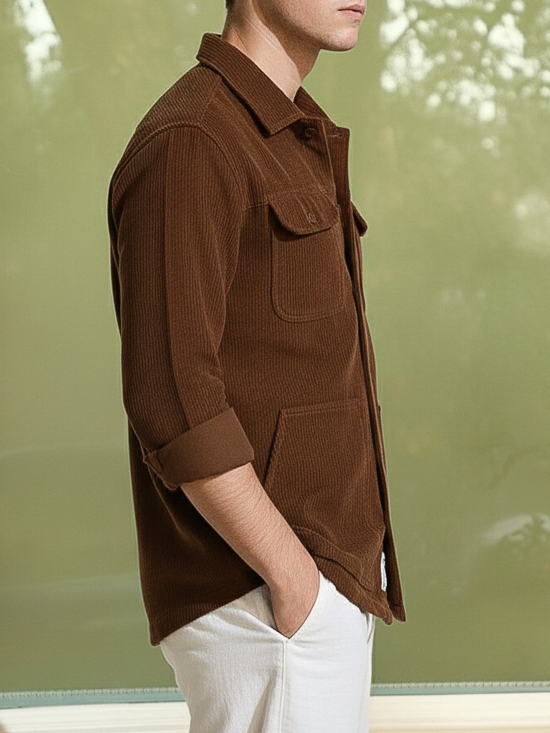 Earthcore Textured Brown Shacket