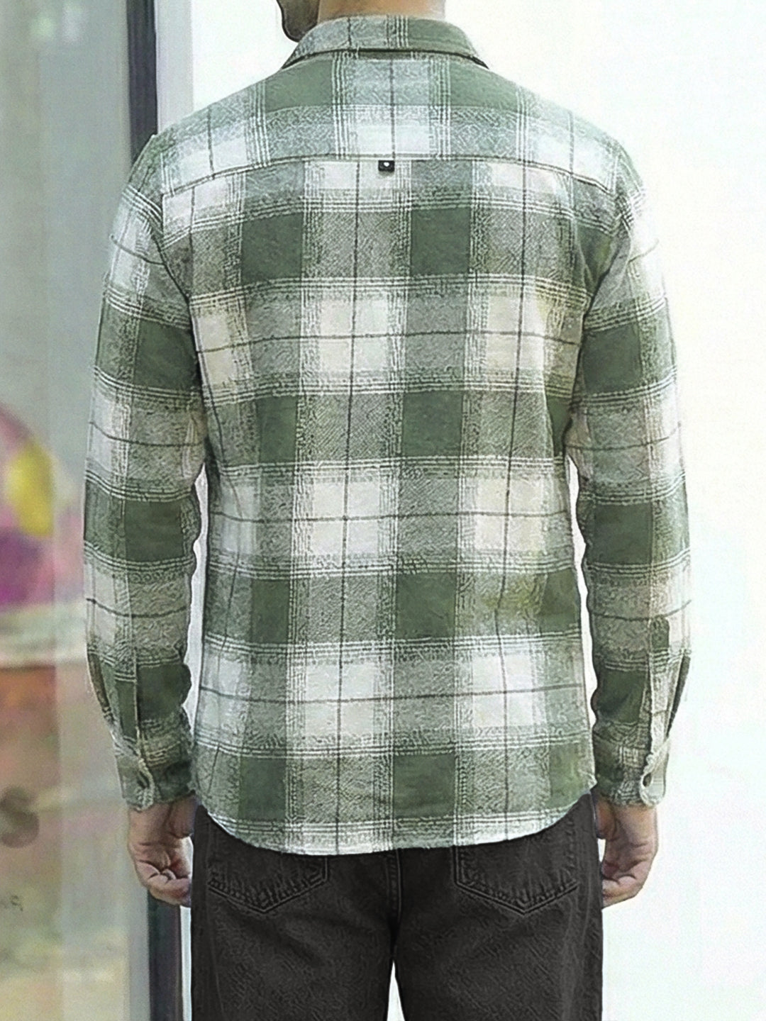 Daytona Olive Check Full Sleeve Shirt