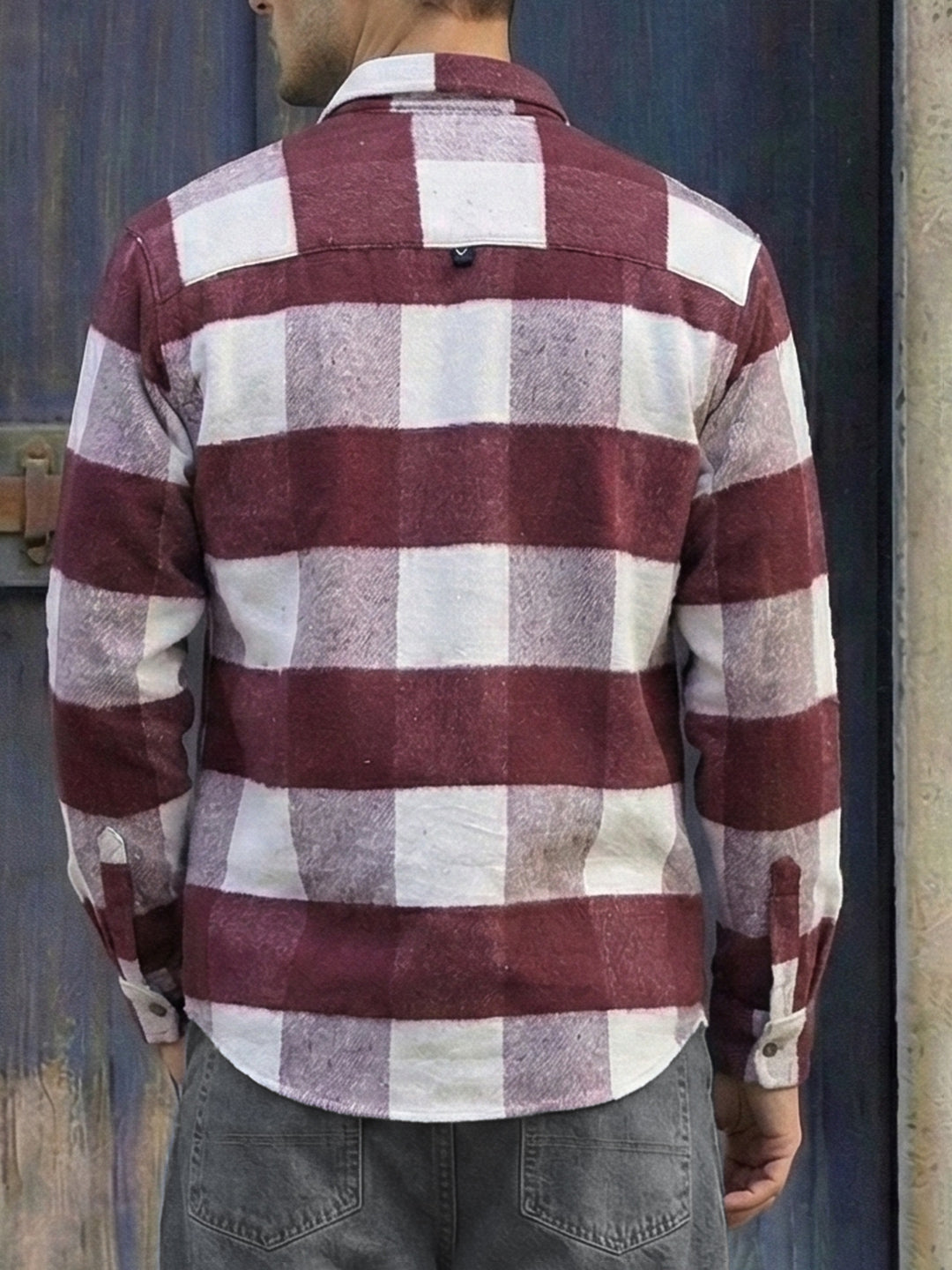 Frame Theory Maroon Check Full Sleeve Shirt