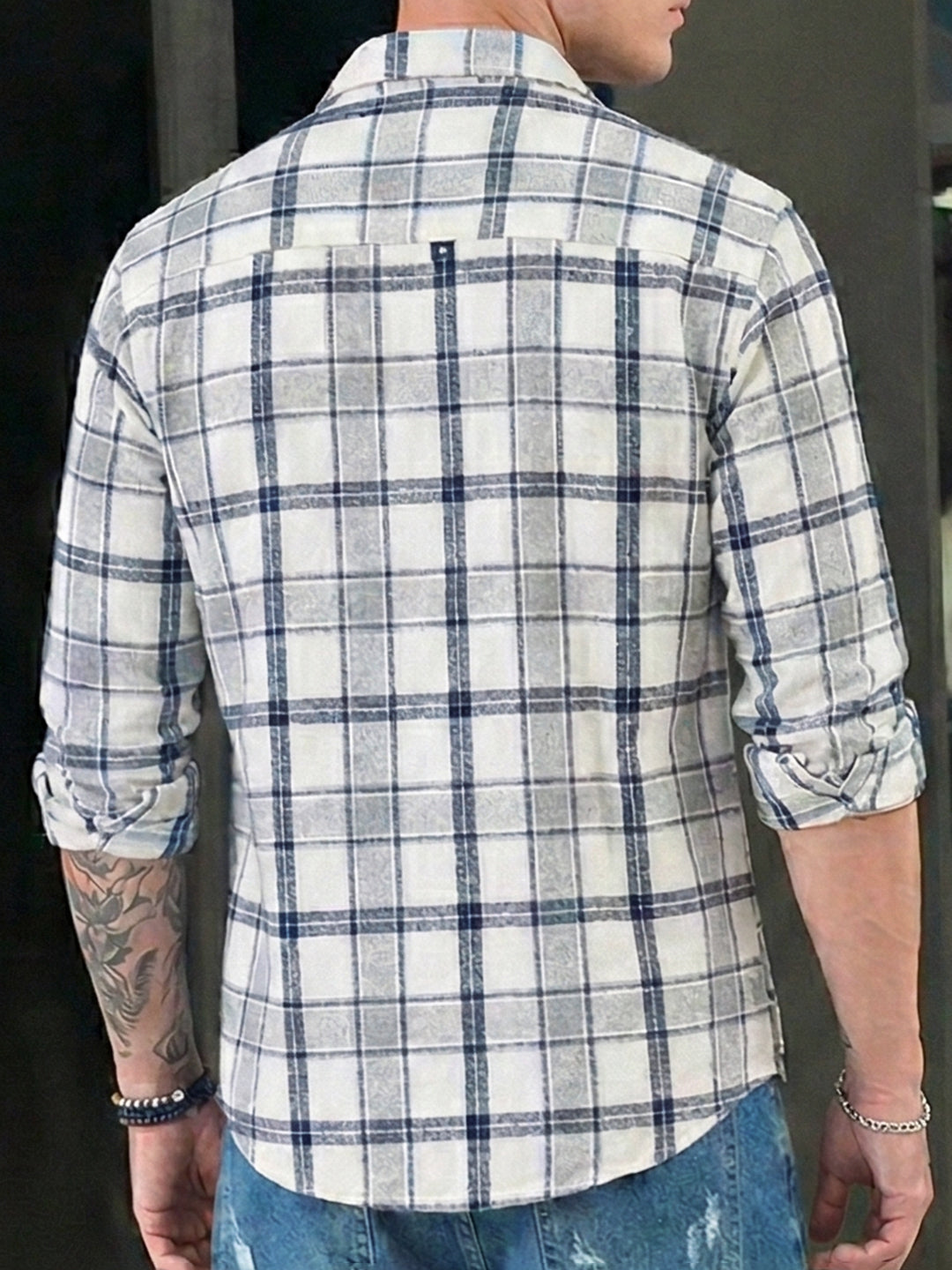 Bloom State White Check Full Sleeve Shirt
