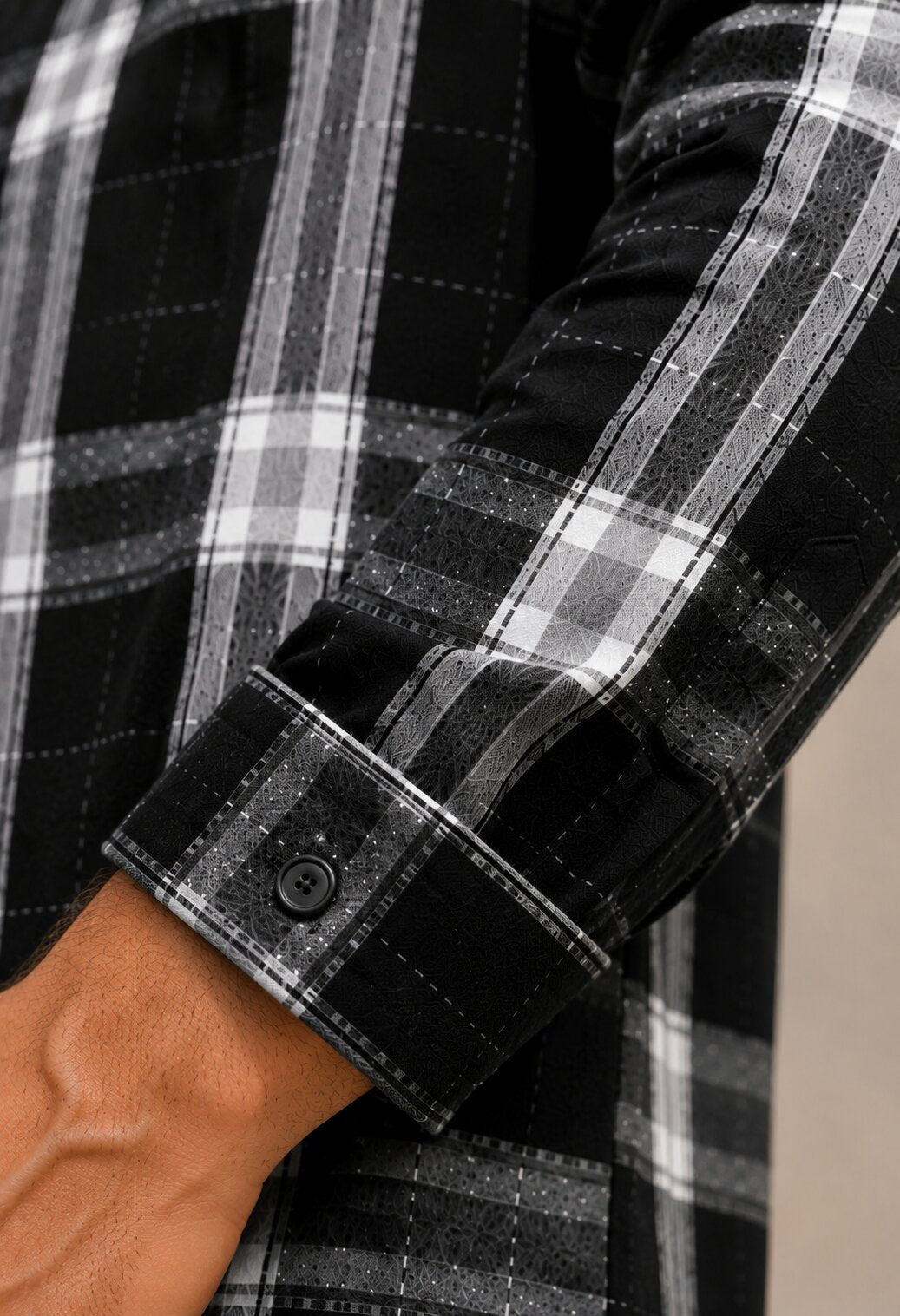 Bloom State  Raven Black Check Full Sleeve Shirt