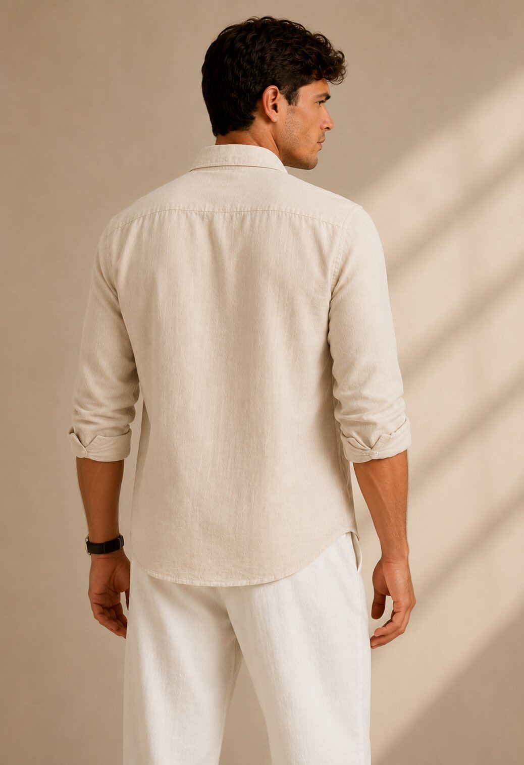 Vero Vibe Lucas Double Clothe Cream Shirt