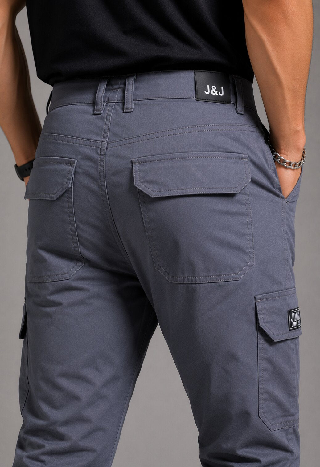 Harlow Hues Ash Grey Cotton Cargo