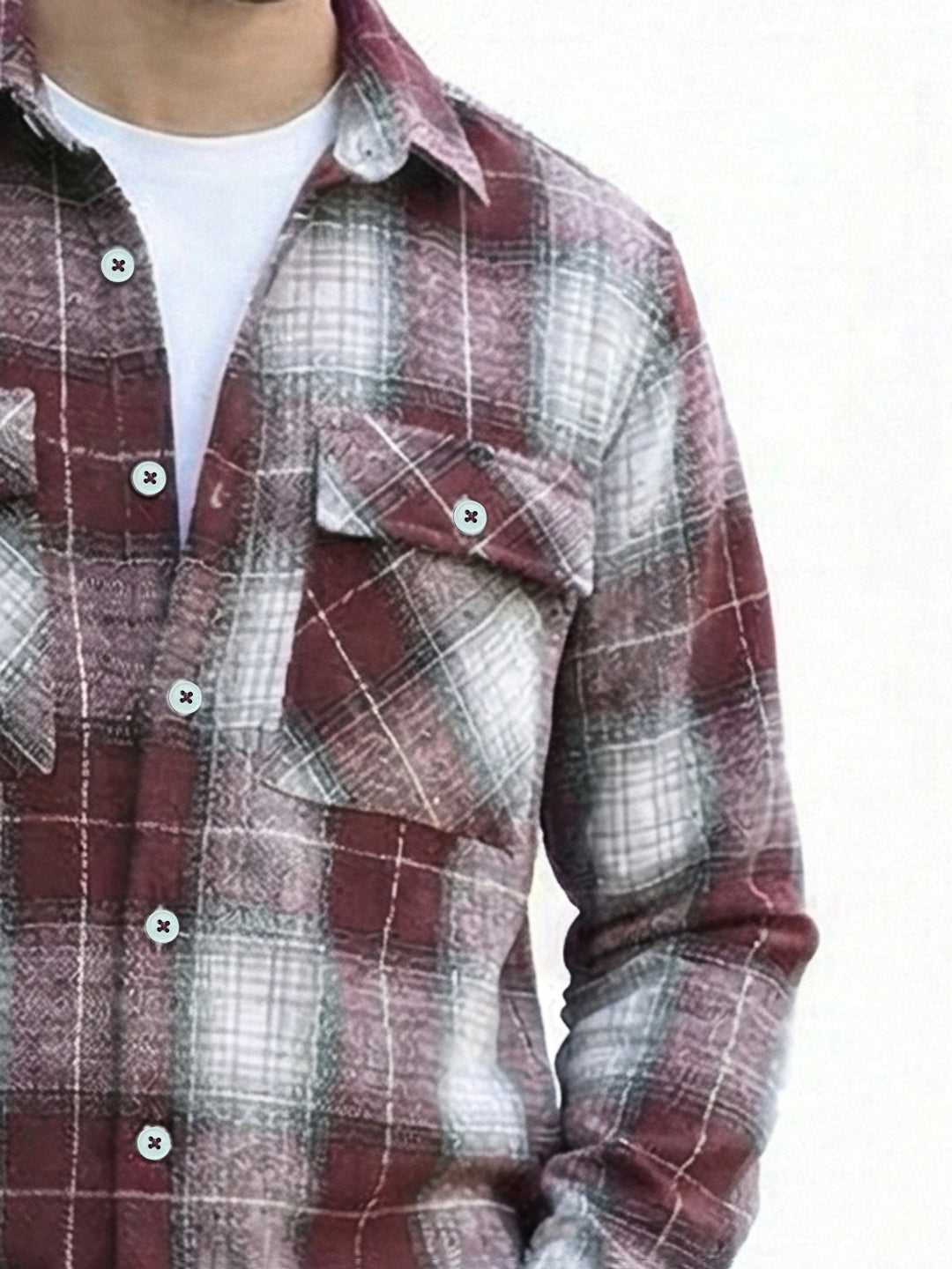 Fabric Theory Maroon Check Full Sleeve Shirt