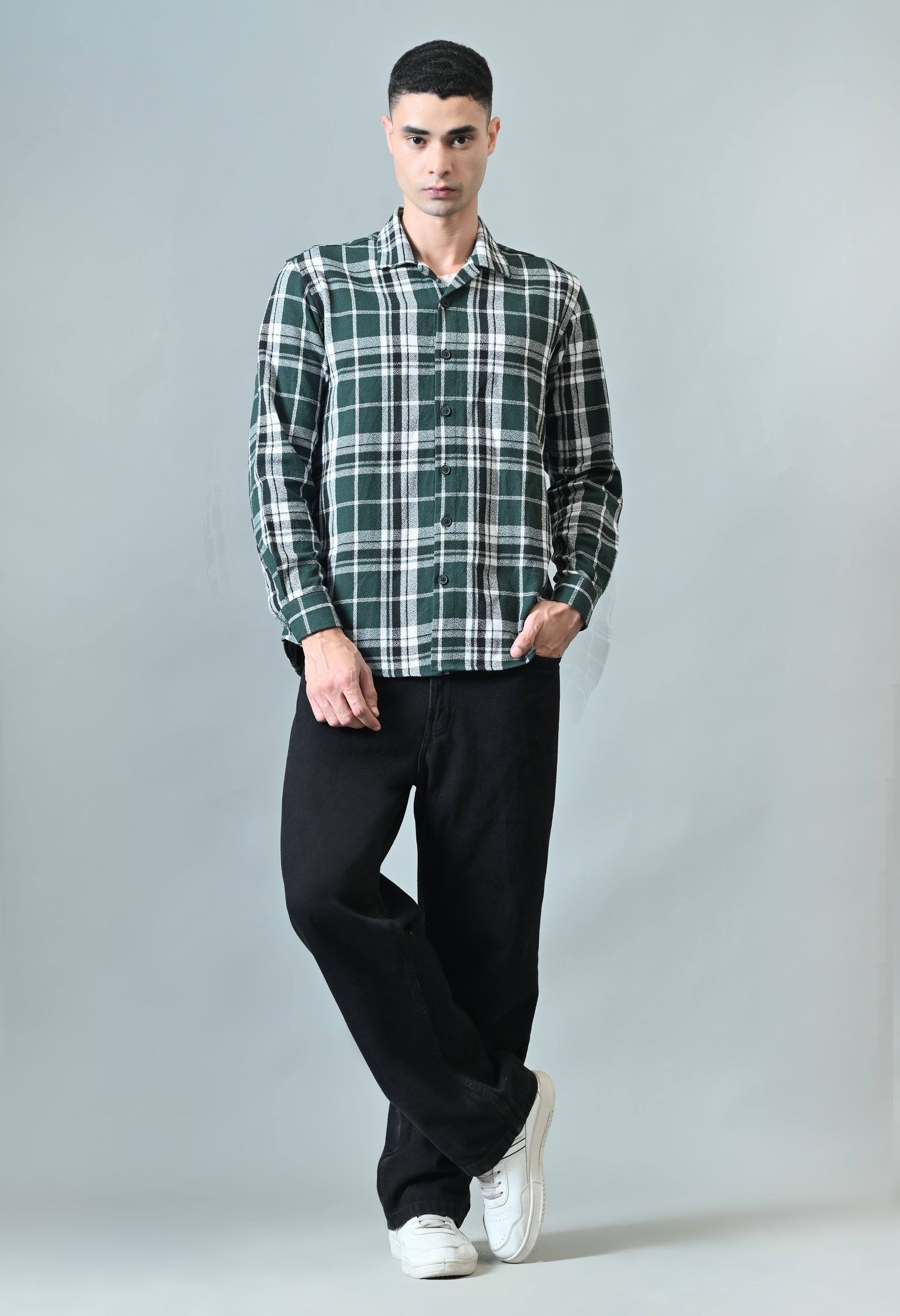 Bloom State Green Check Shirt