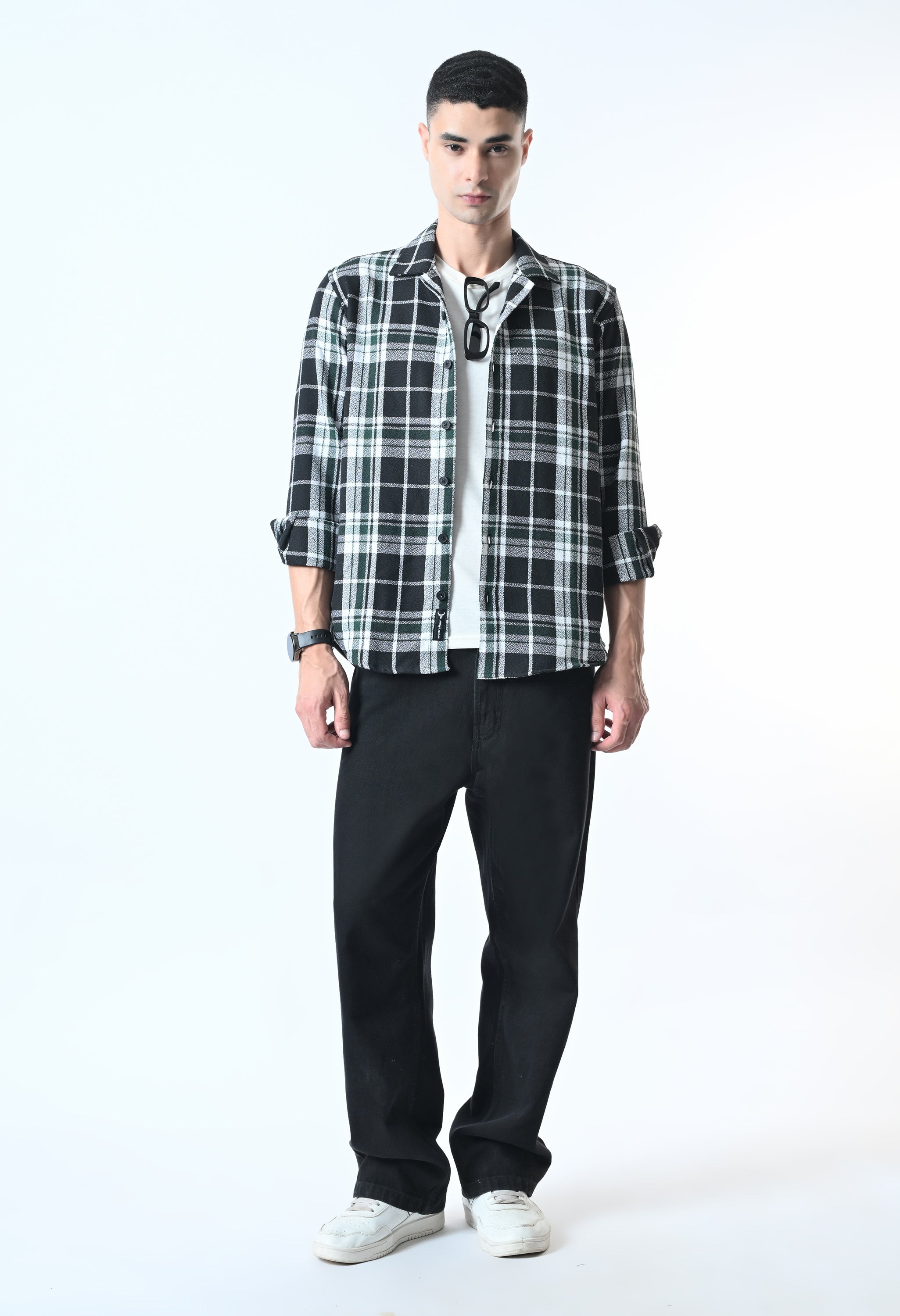 Bloom State Dark Green Check Shirt