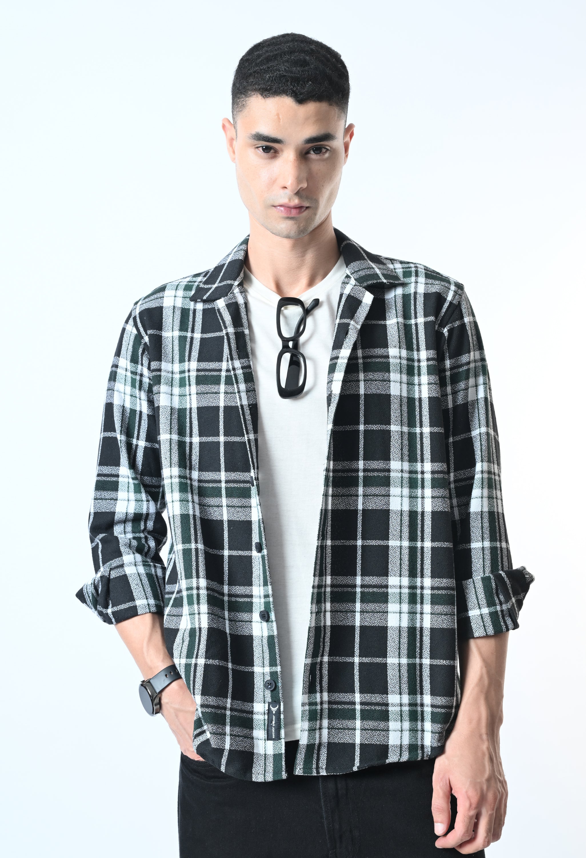 Bloom State Dark Green Check Shirt