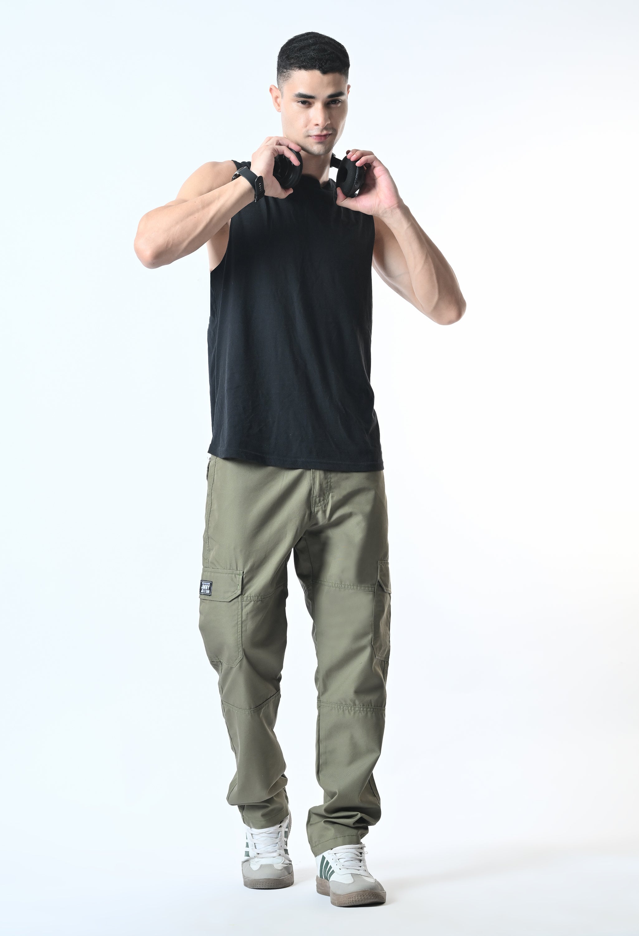 Harlow Hues Green Cotton Cargo