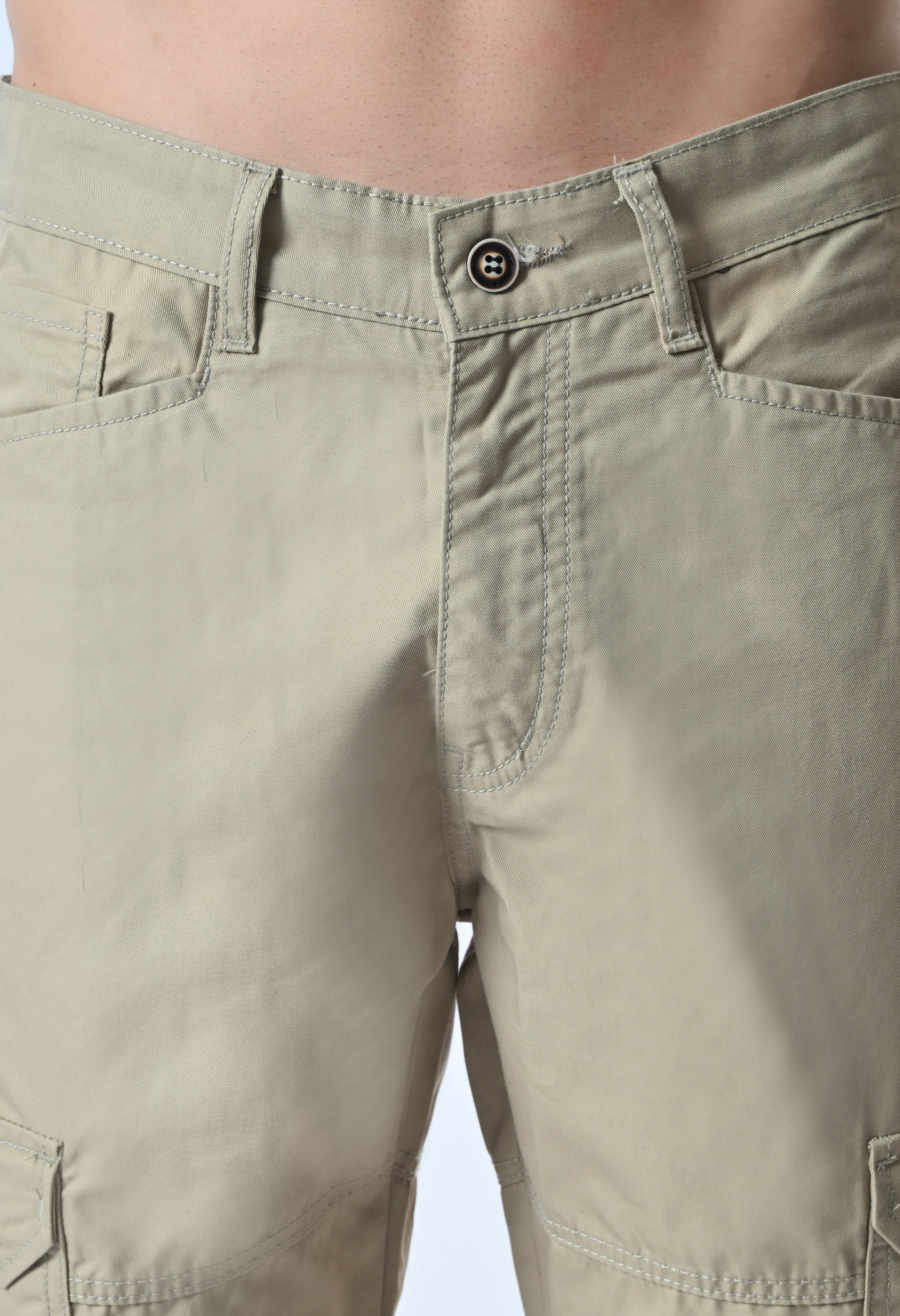 Harlow Hues Beige Cotton Cargo