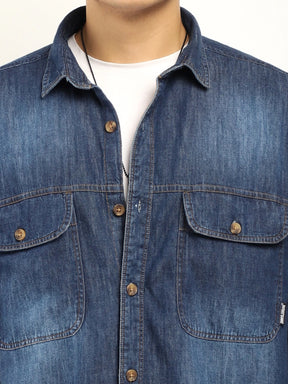 Skyline Stitches Blue Denim Shirt