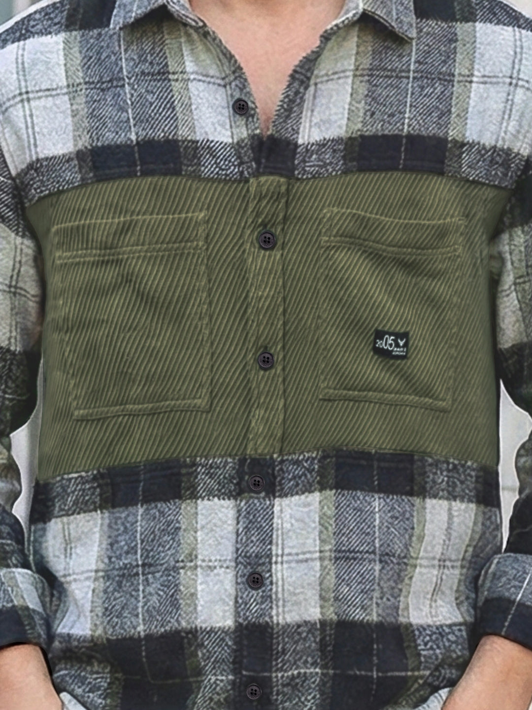 Thunderbird Basil Green Check Full Sleeve Shirt