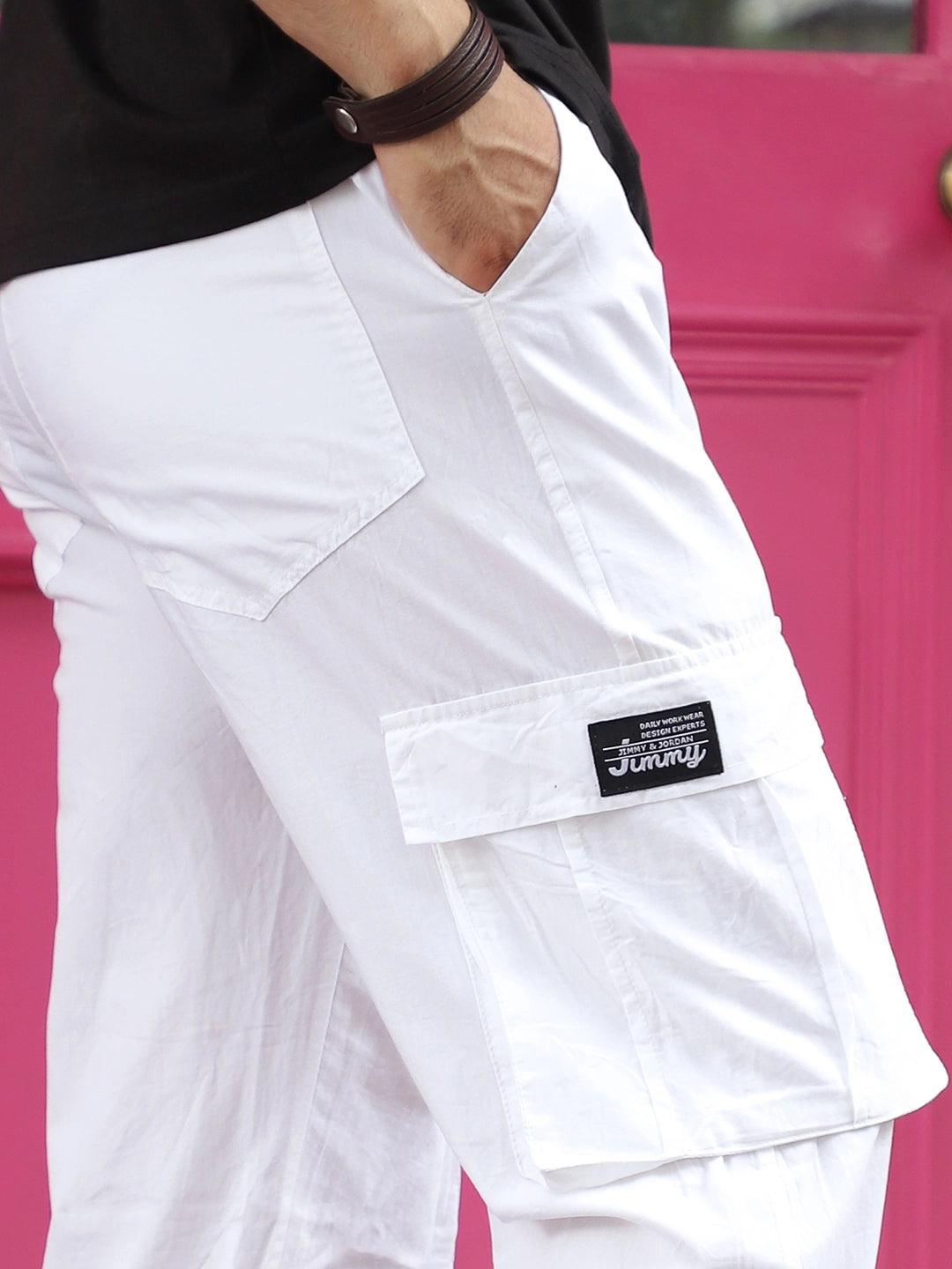 TerraTone White Baggy Fit Cotton Cargo