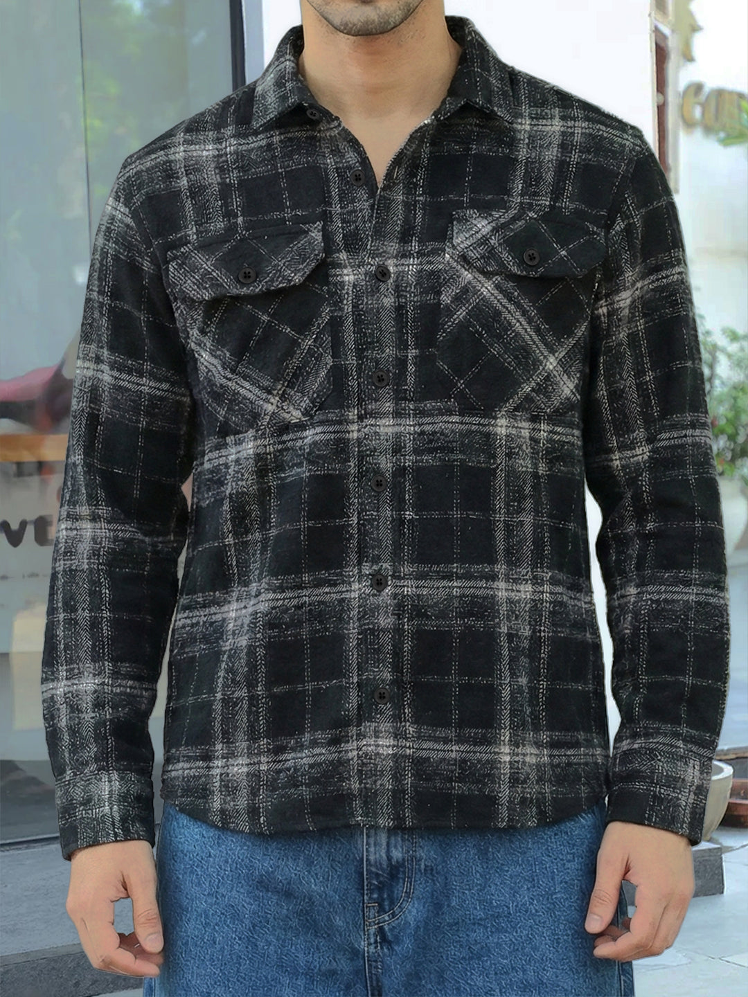 Daytona Black Check Full Sleeve Shirt