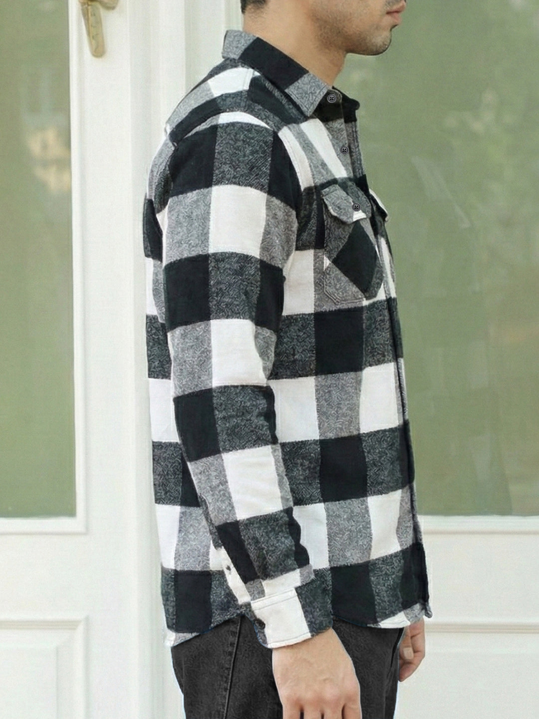 Frame Theory Grey Check Full Sleeve Shirt