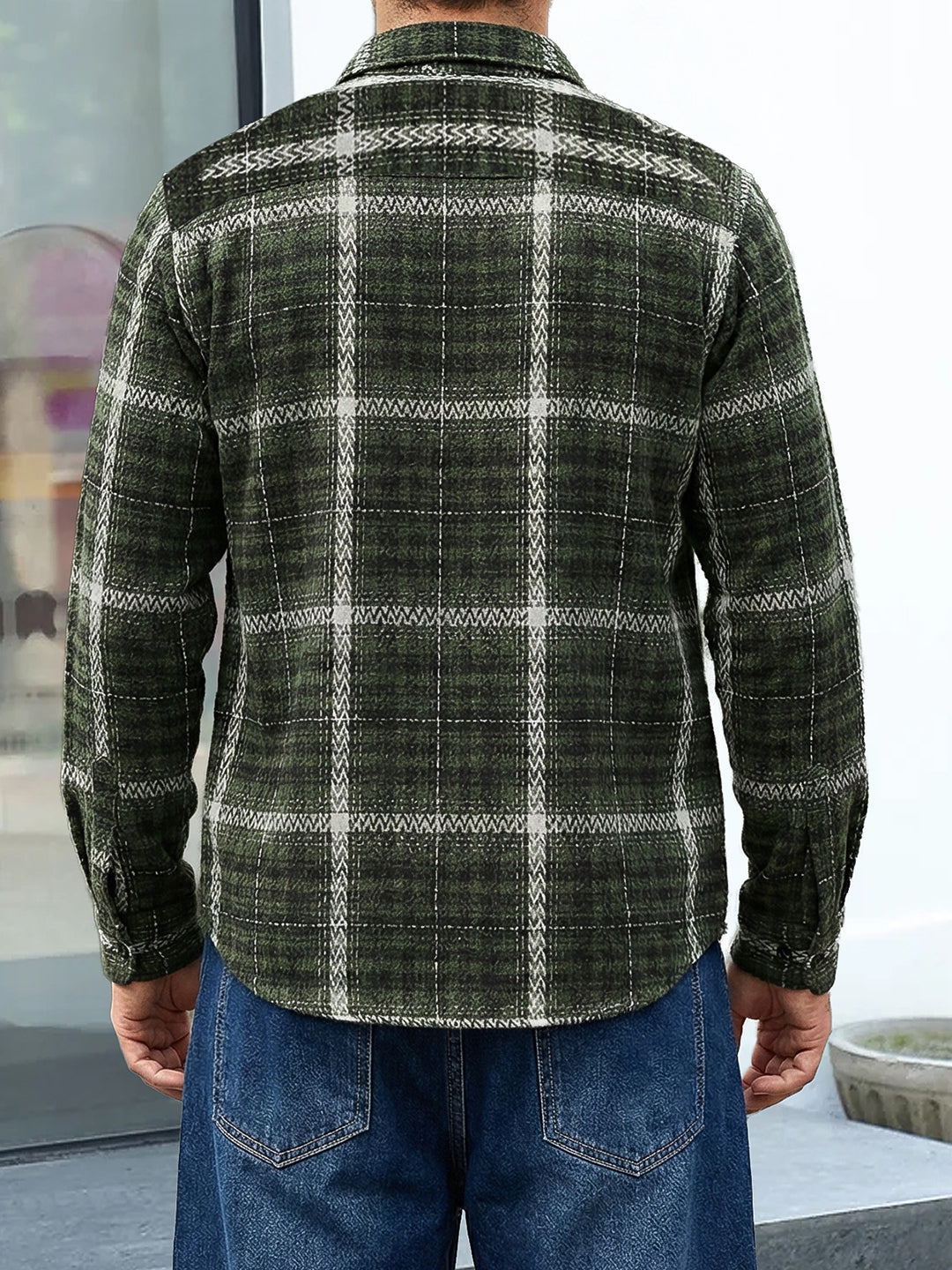 Quietmark Check Military Green Full Sleeve Shirt