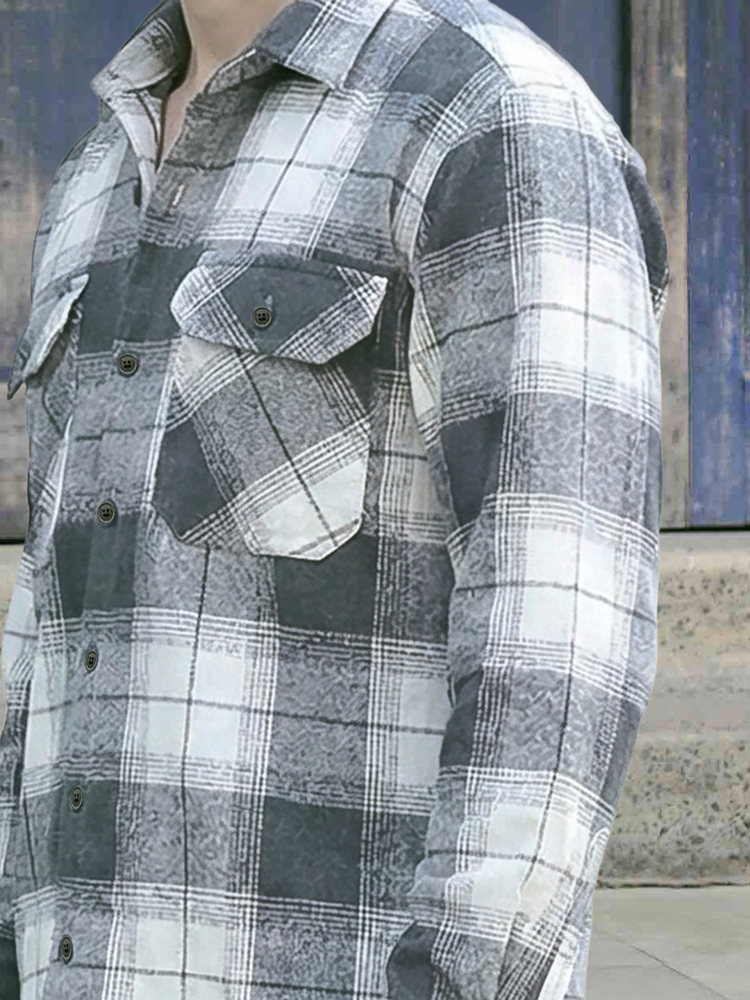 Daytona Dark Grey Check Full Sleeve Shirt