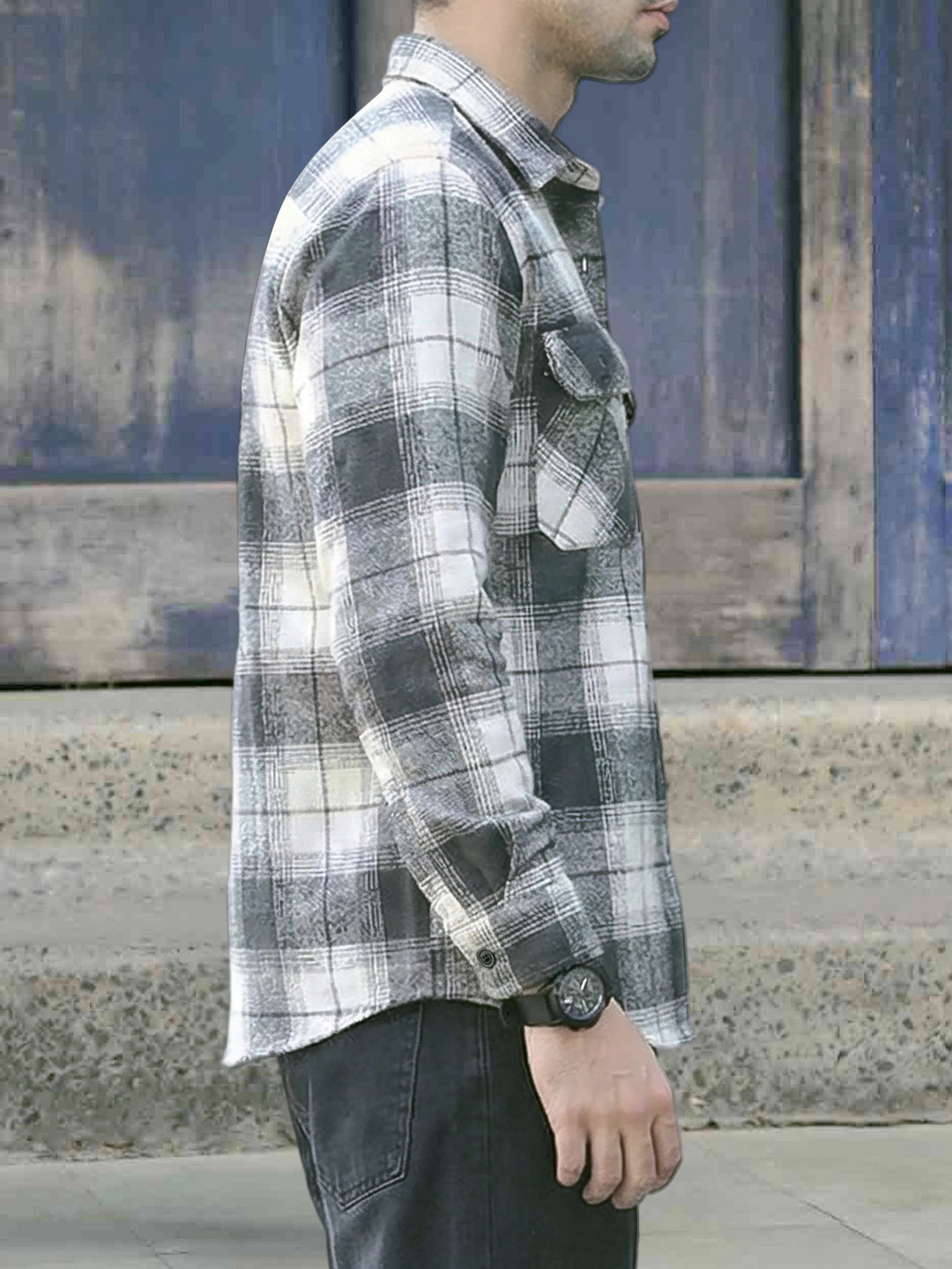 Daytona Dark Grey Check Full Sleeve Shirt