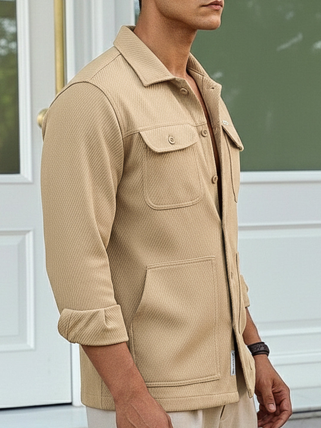 Earthcore Textured Beige Shacket