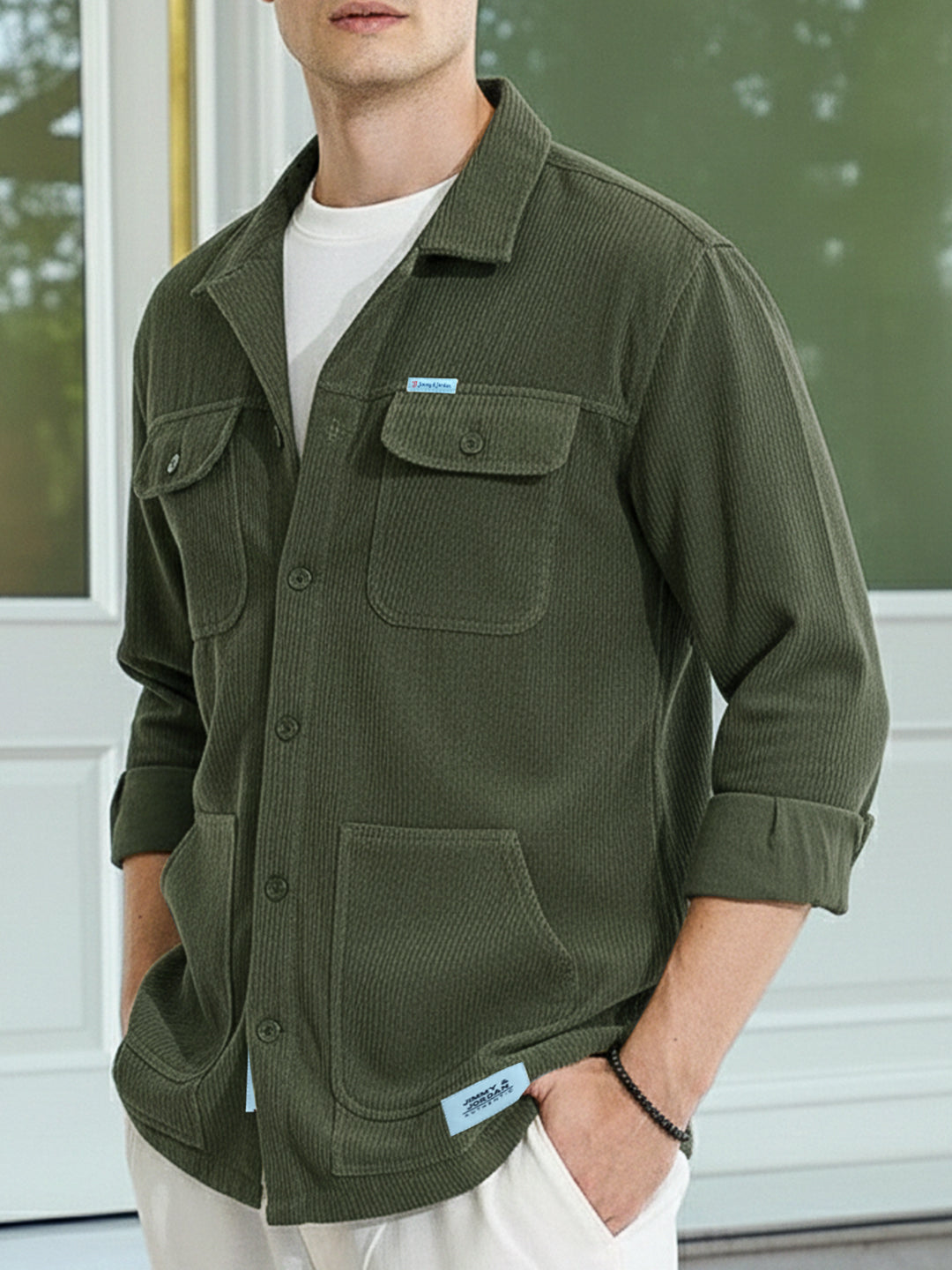 Earthcore Textured Olive Shacket