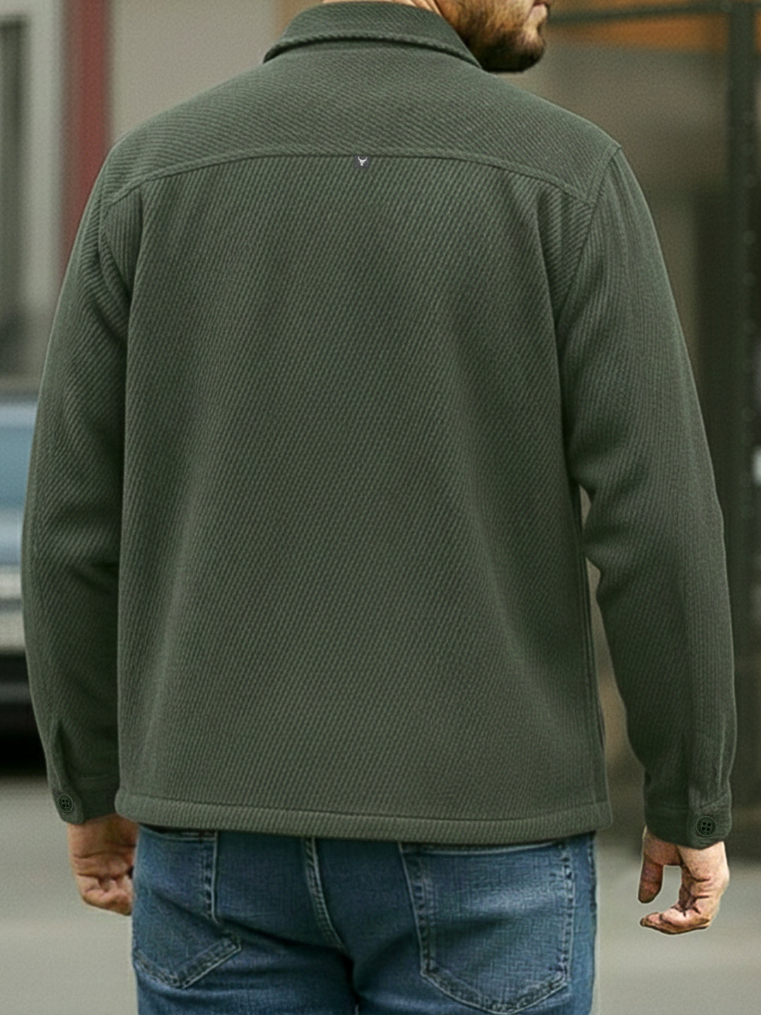 Sandstone Heritage Olive Ribbed Shacket