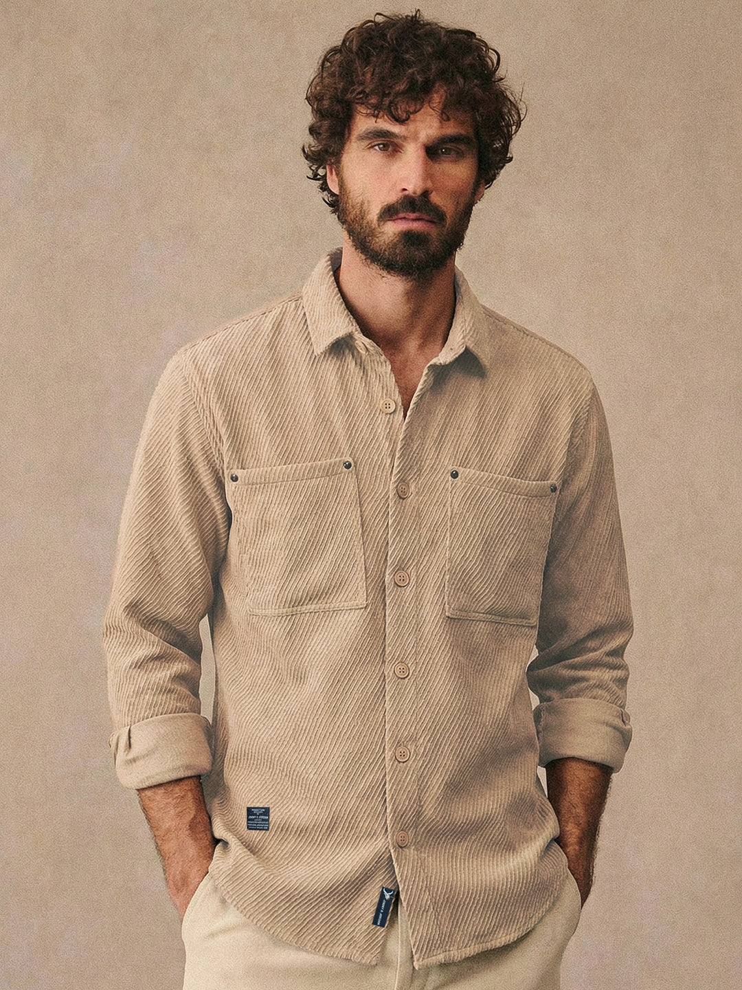 Ashridge Beige Full Sleeve Shirt