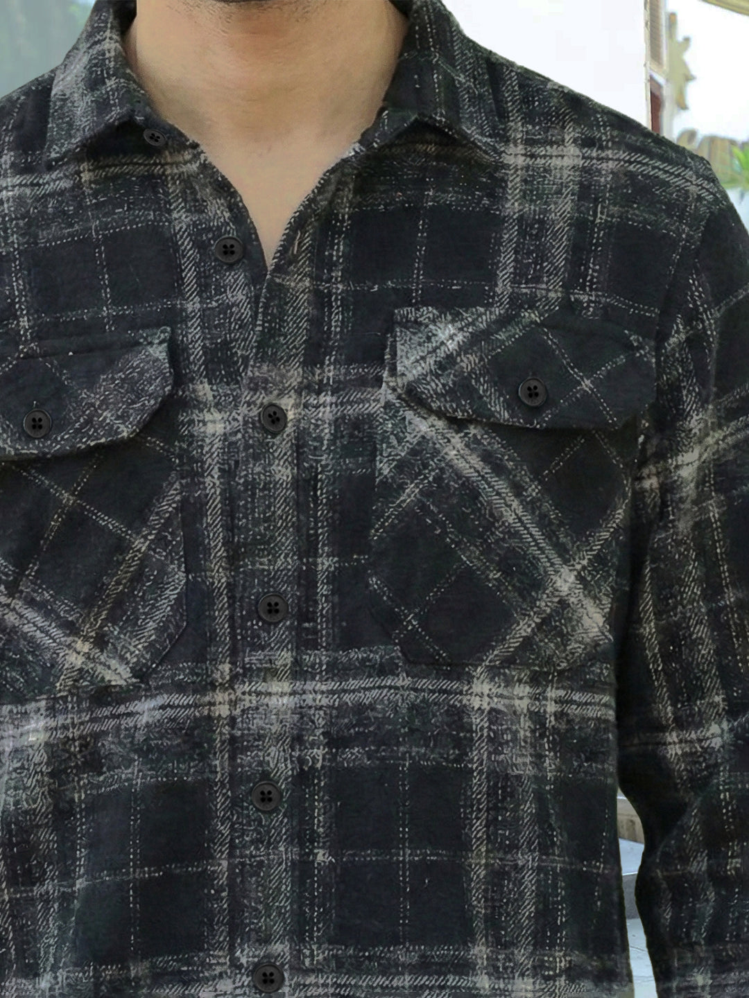 Daytona Black Check Full Sleeve Shirt