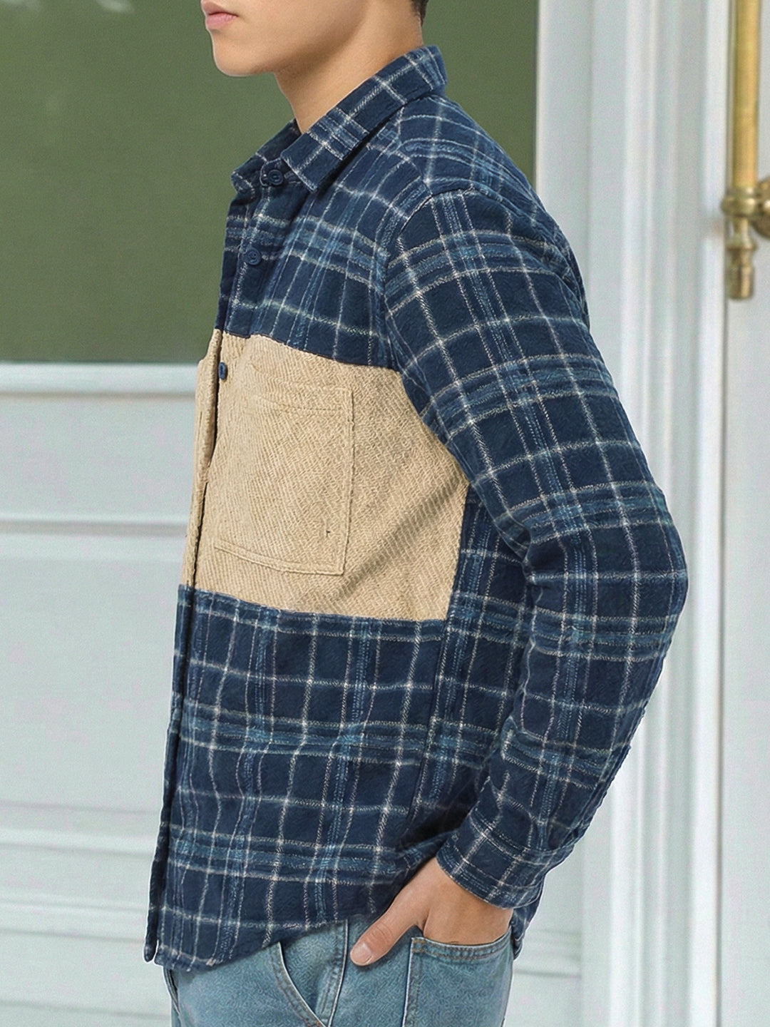 Thunderbird Oxford Blue Check Full Sleeve Shirt