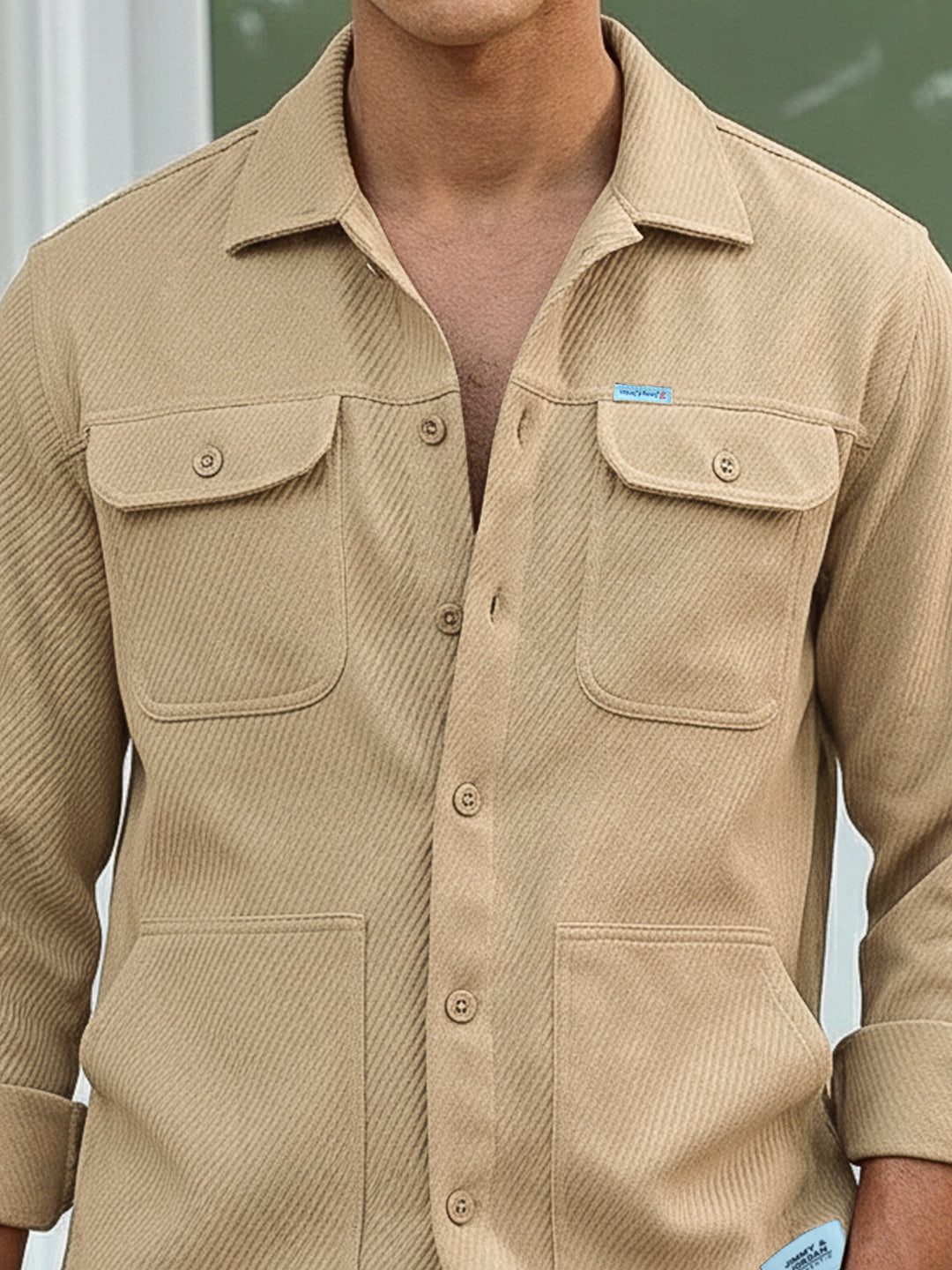 Earthcore Textured Beige Shacket