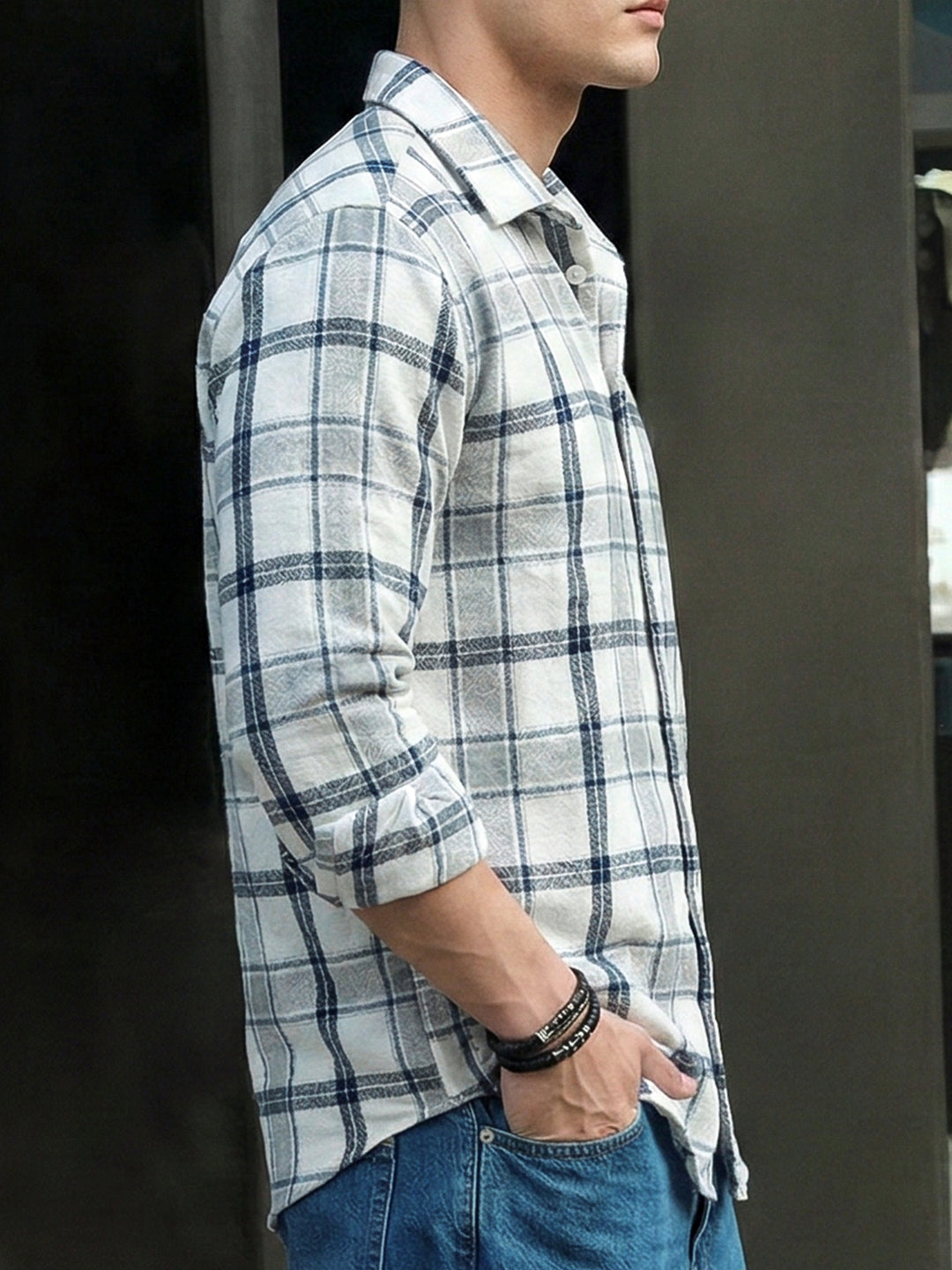 Bloom State White Check Full Sleeve Shirt