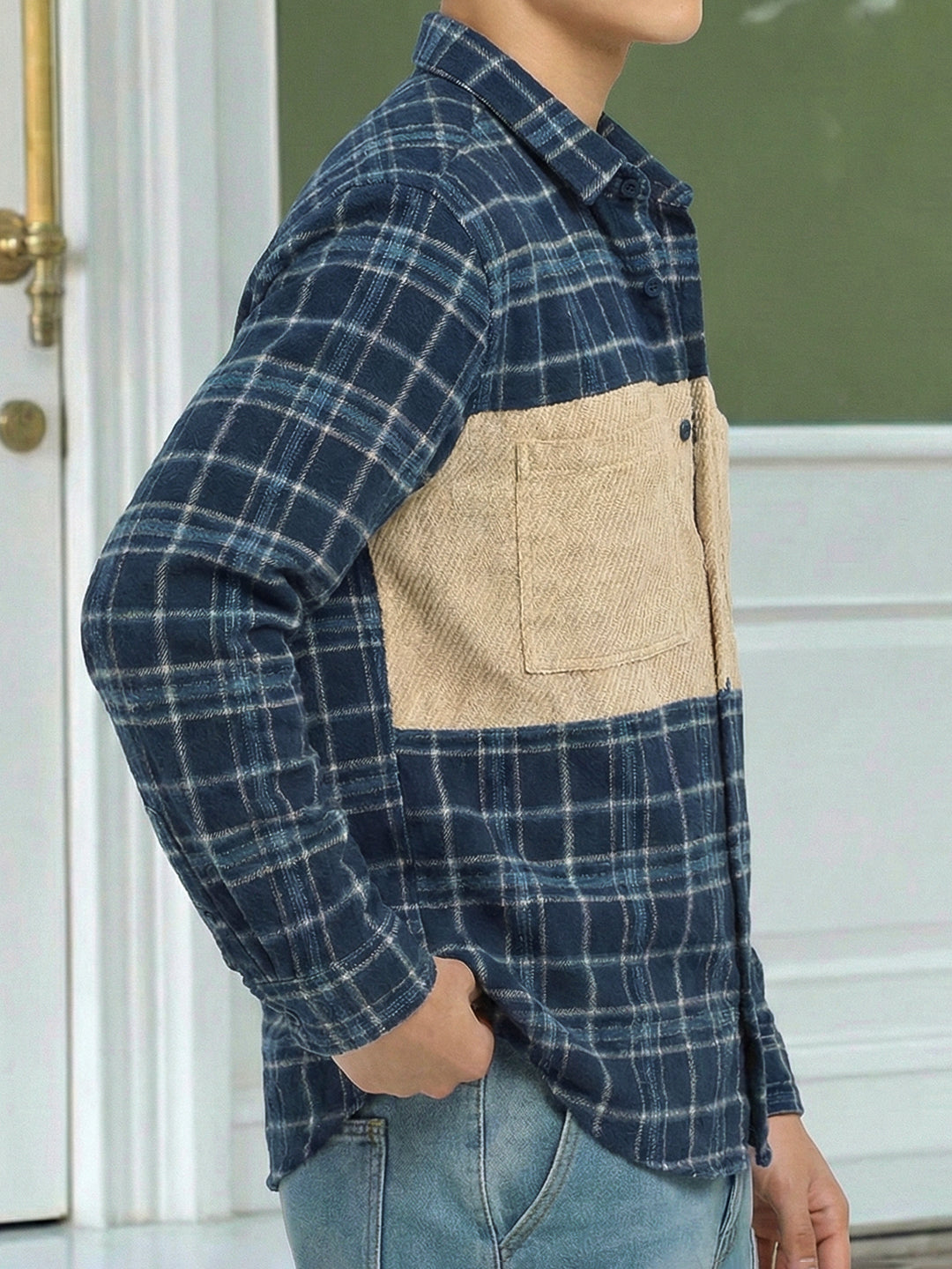 Thunderbird Oxford Blue Check Full Sleeve Shirt