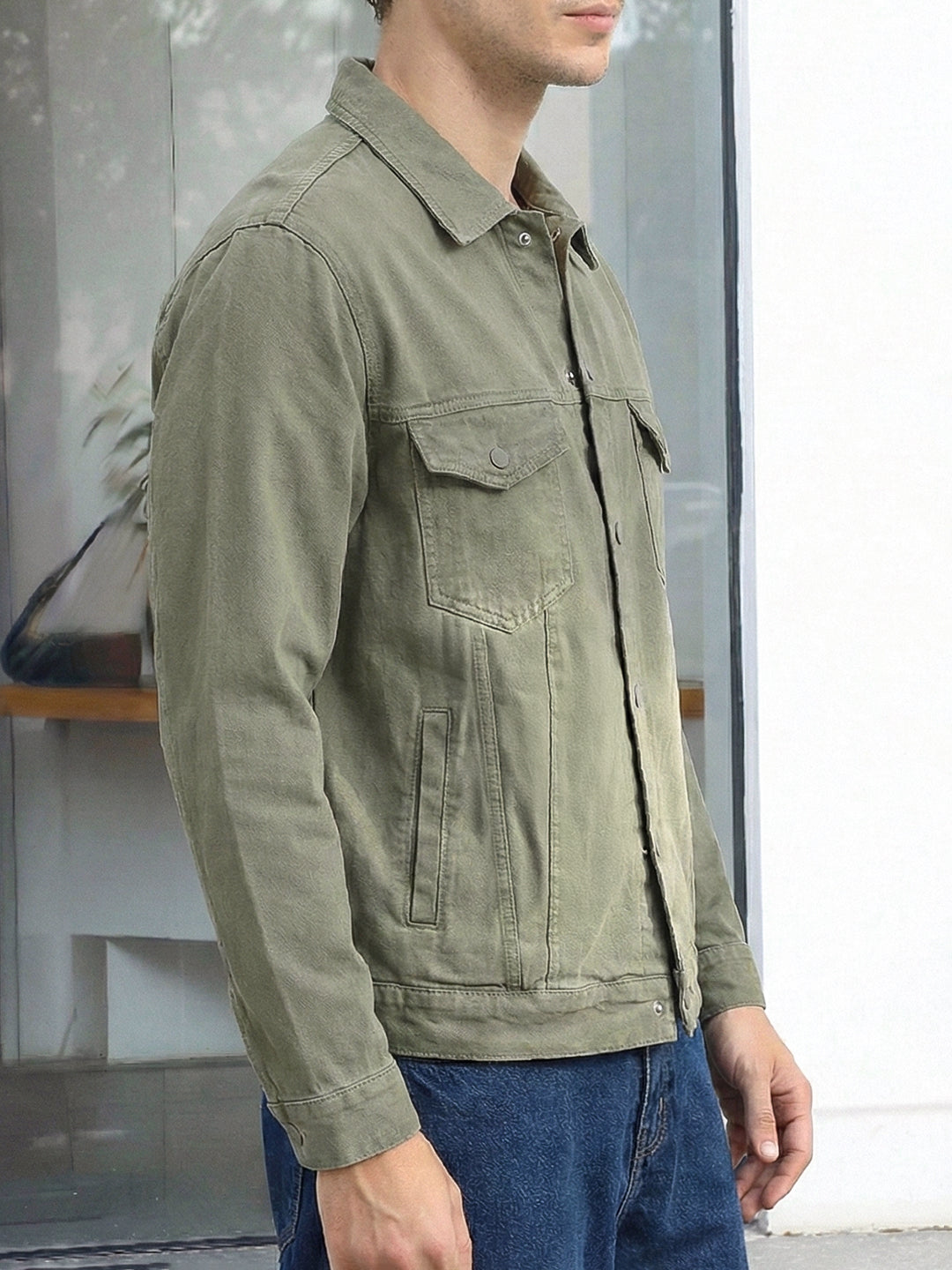 Somerset Styles Mint Green Denim Jacket Pro