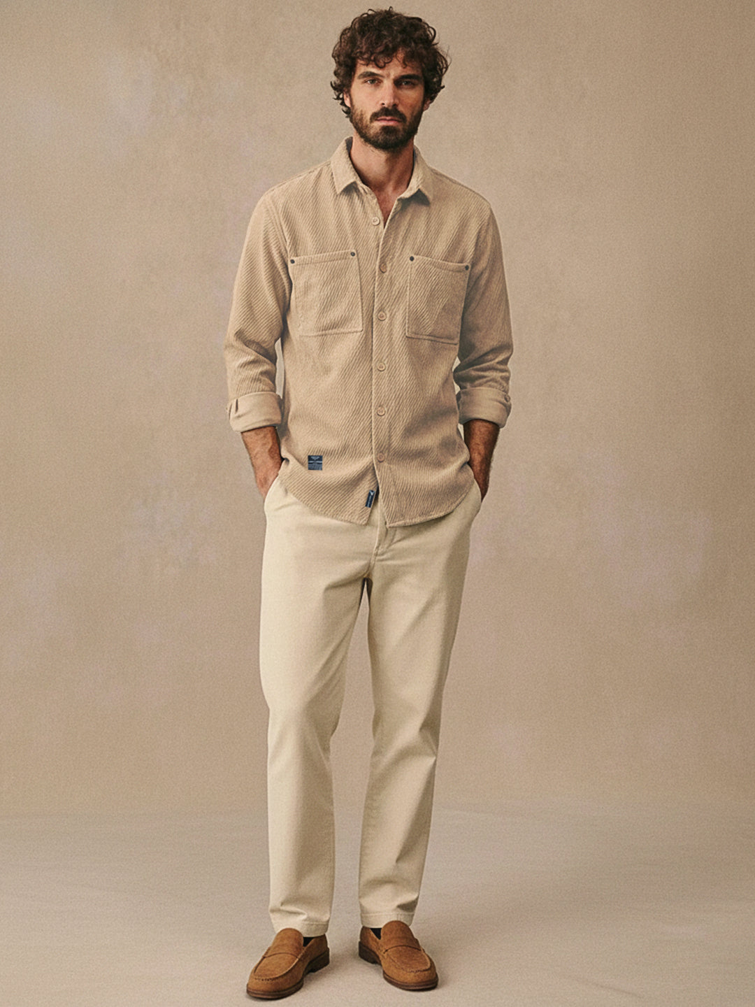 Ashridge Beige Full Sleeve Shirt