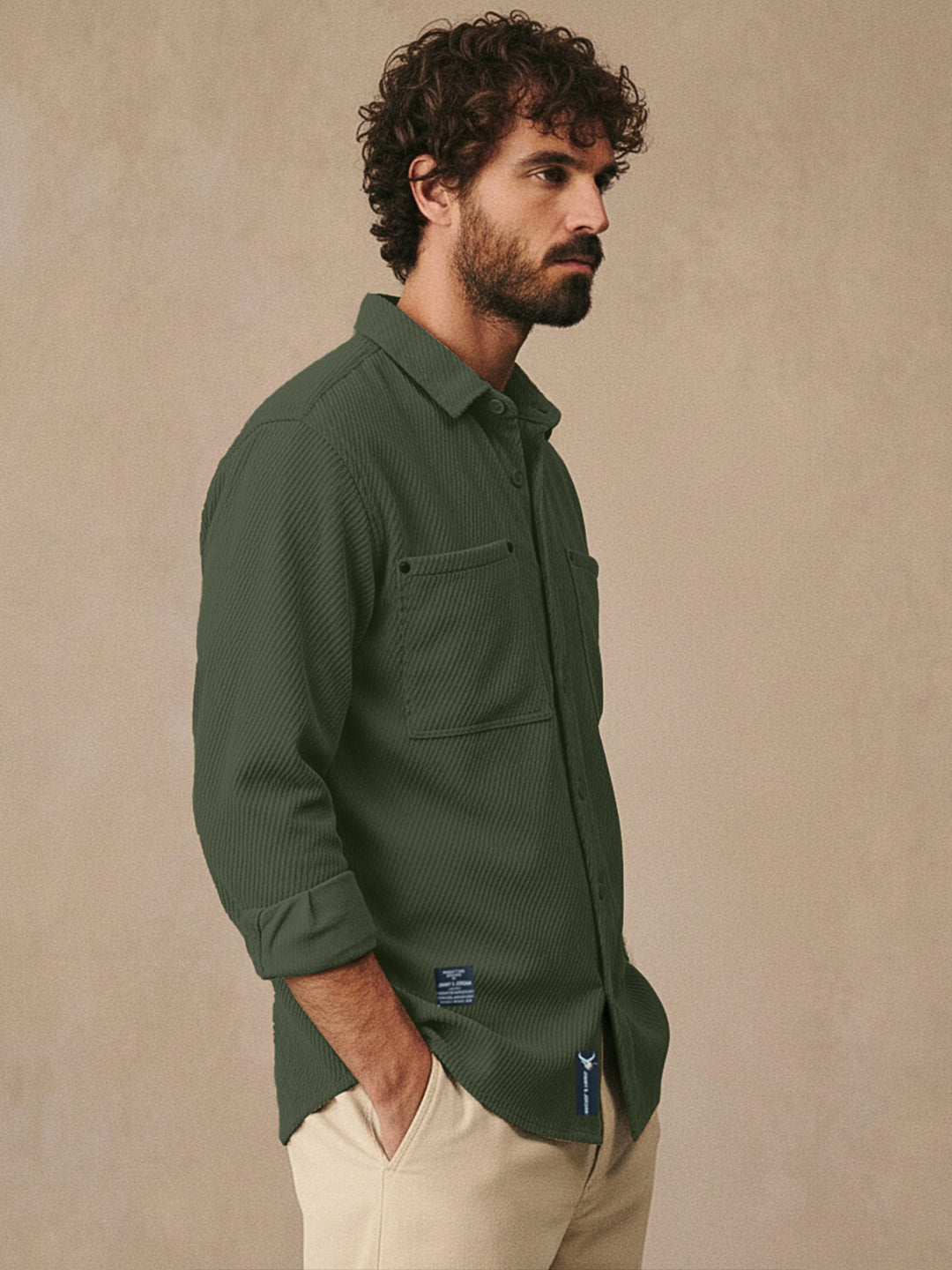 Ashridge Olive Full Sleeve Shirt