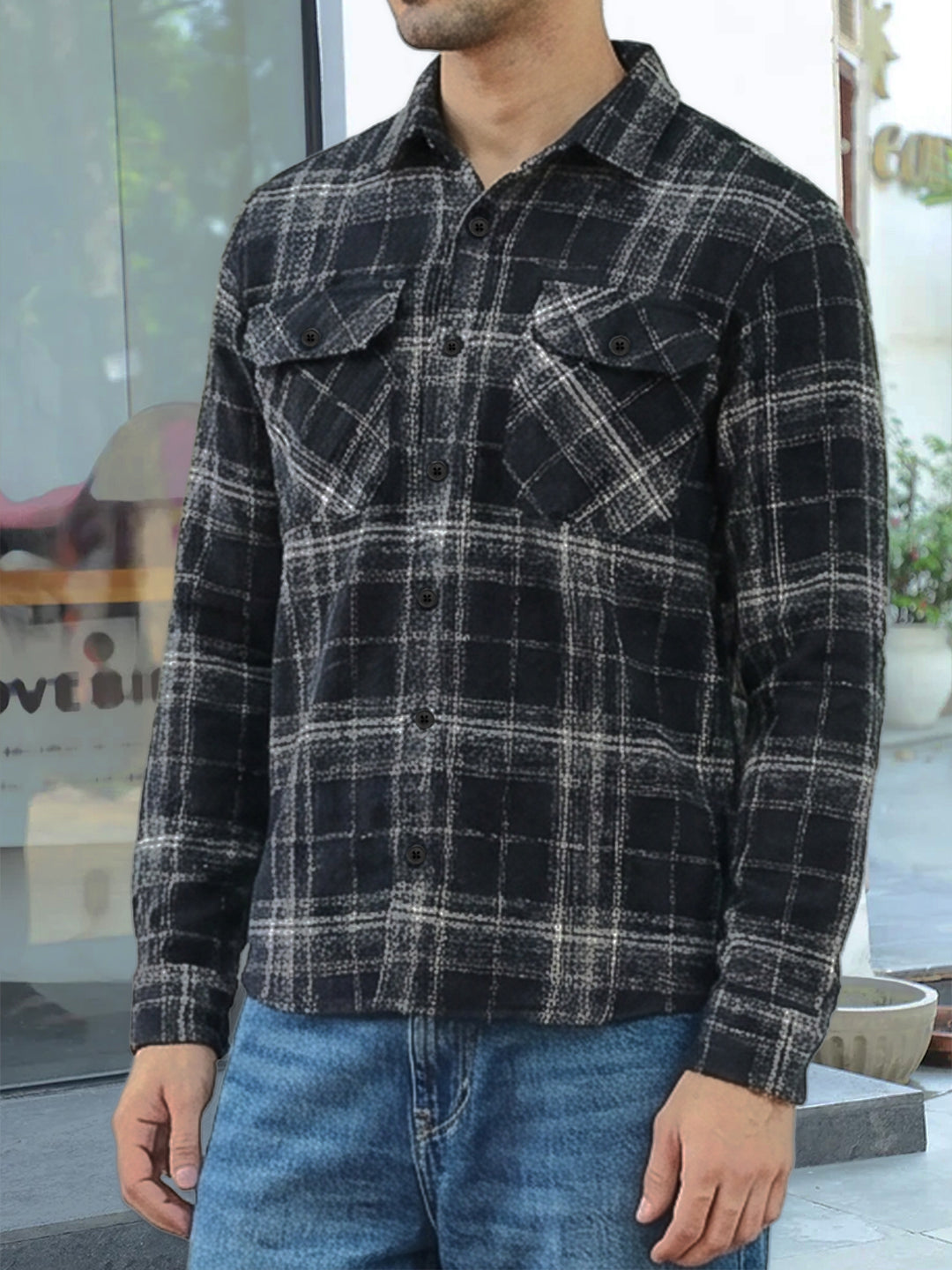 Daytona Black Check Full Sleeve Shirt