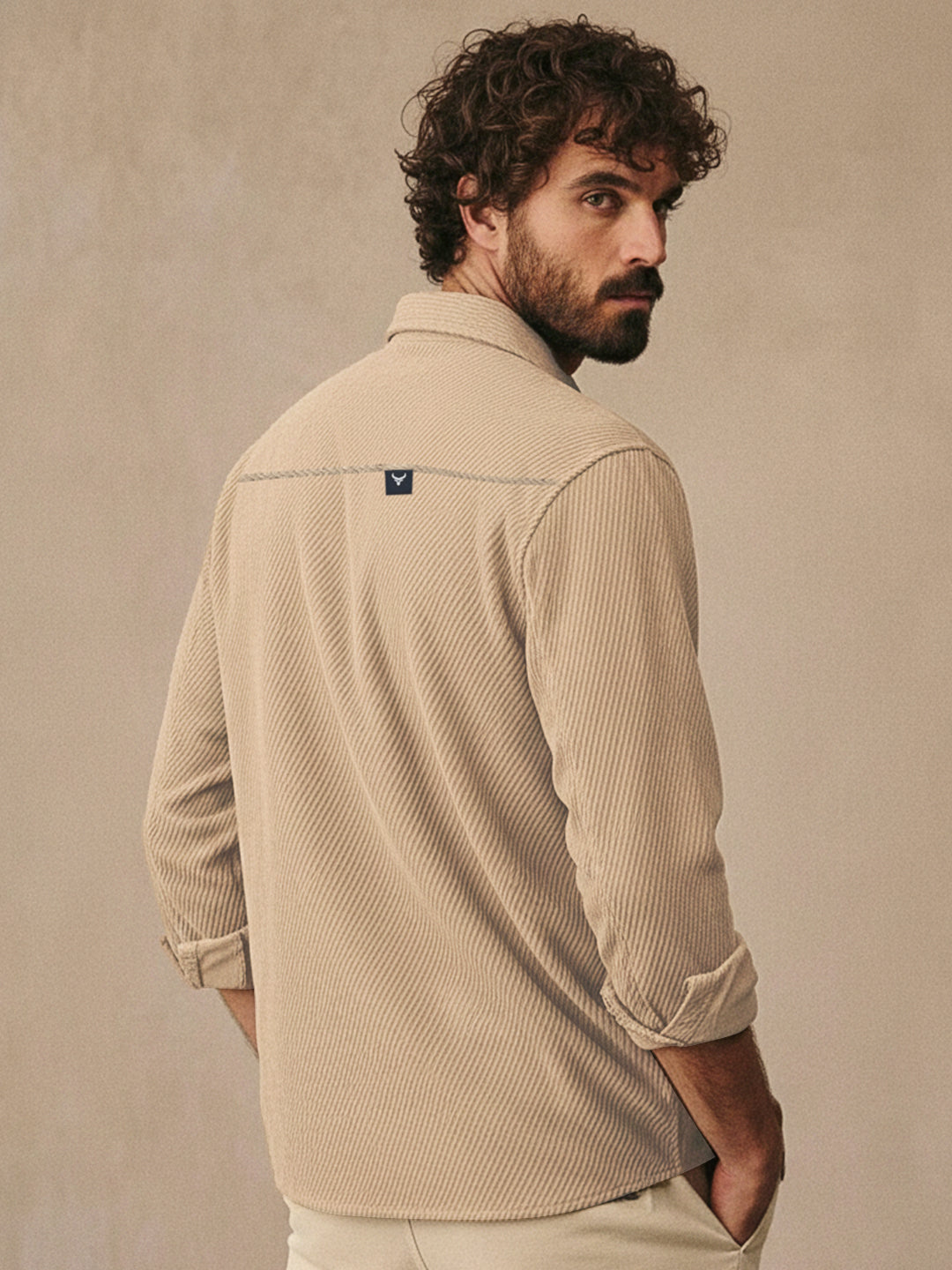 Ashridge Beige Full Sleeve Shirt