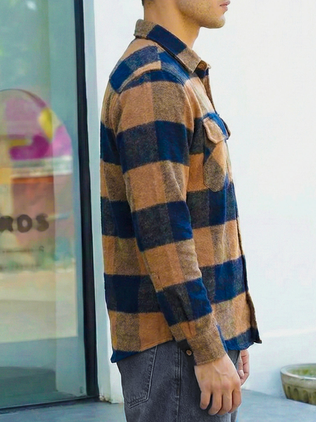 Frame Theory Rust Check Full Sleeve Shirt