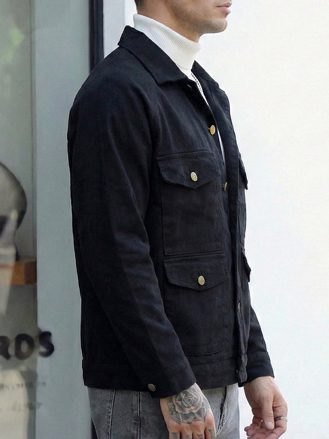 Prime Sculpt Black 4 Pocket Denim Jacket