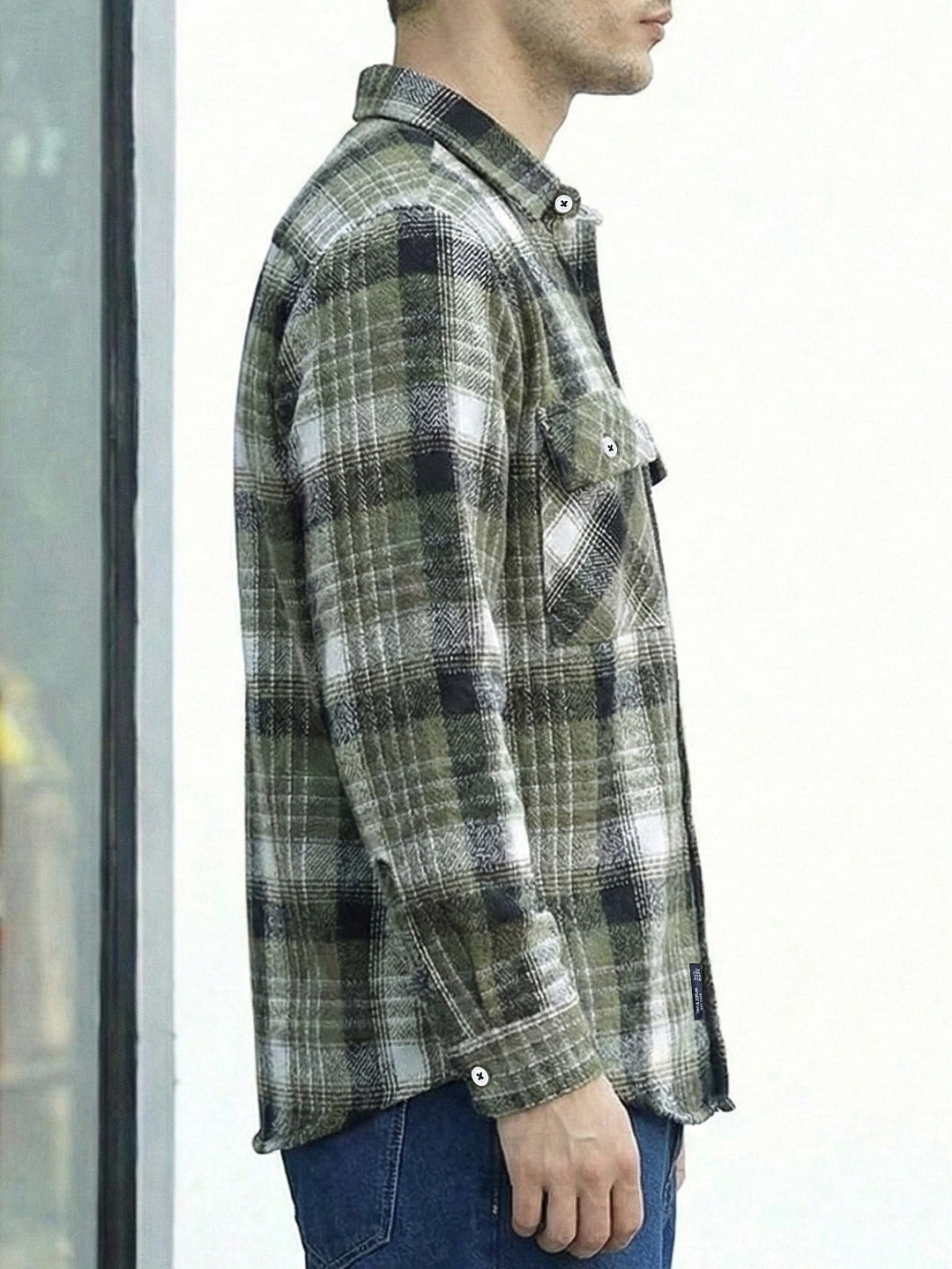 Fabric Theory Olive Check Full Sleeve Shirt